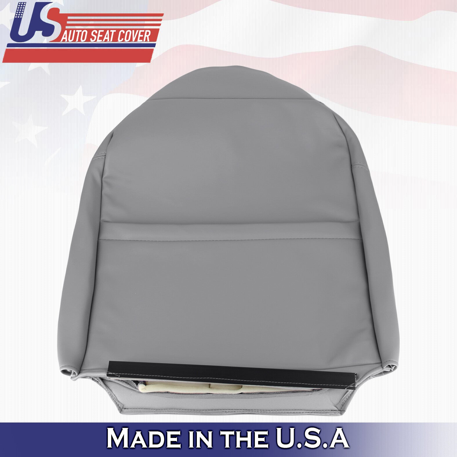 2000 For Ford Excursion XLT Passenger Top Bottom Armrest Leather Seat Cover Gray