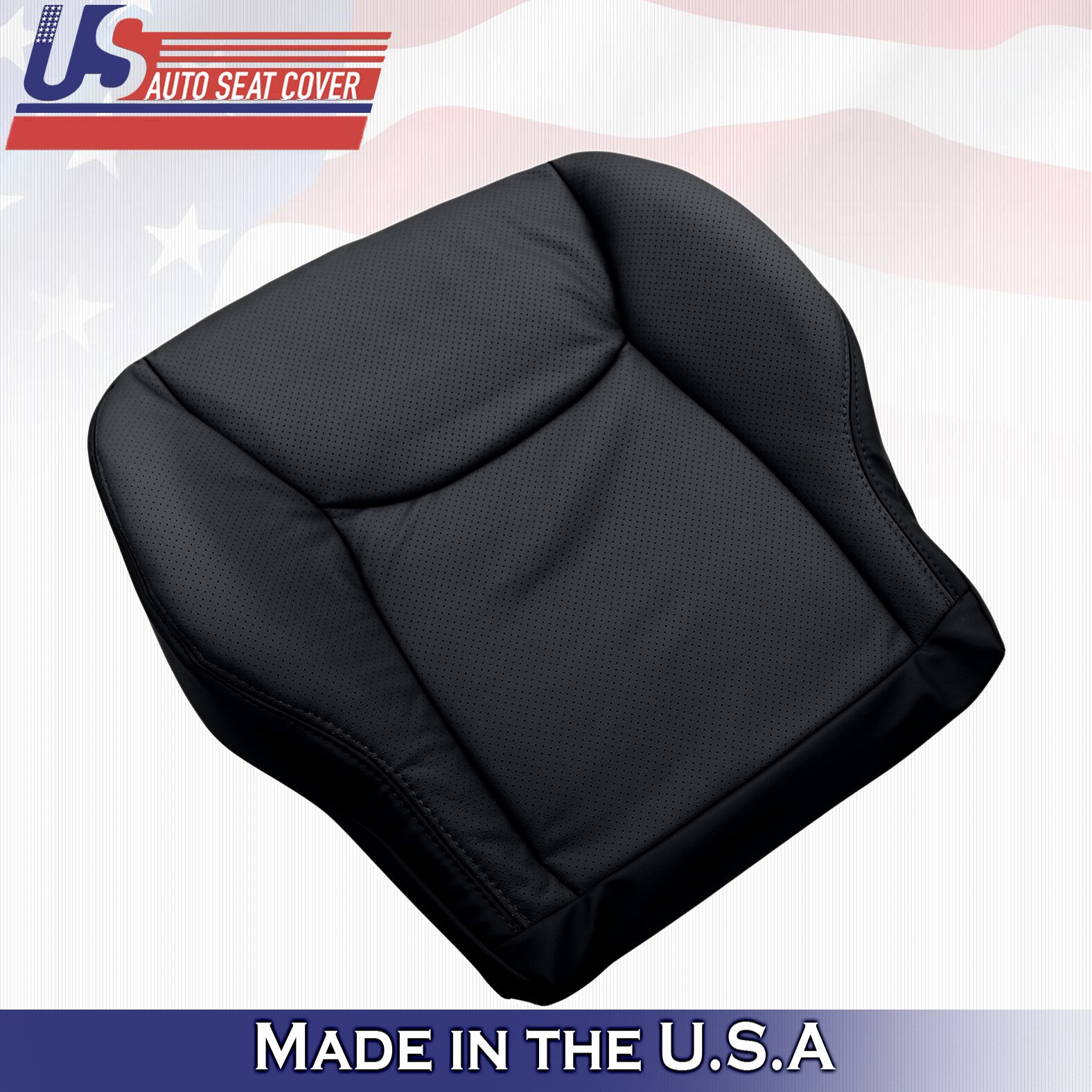 2000 to 2002 Mercedes Benz S Class Driver Passenger Bottom Leather Covers Black