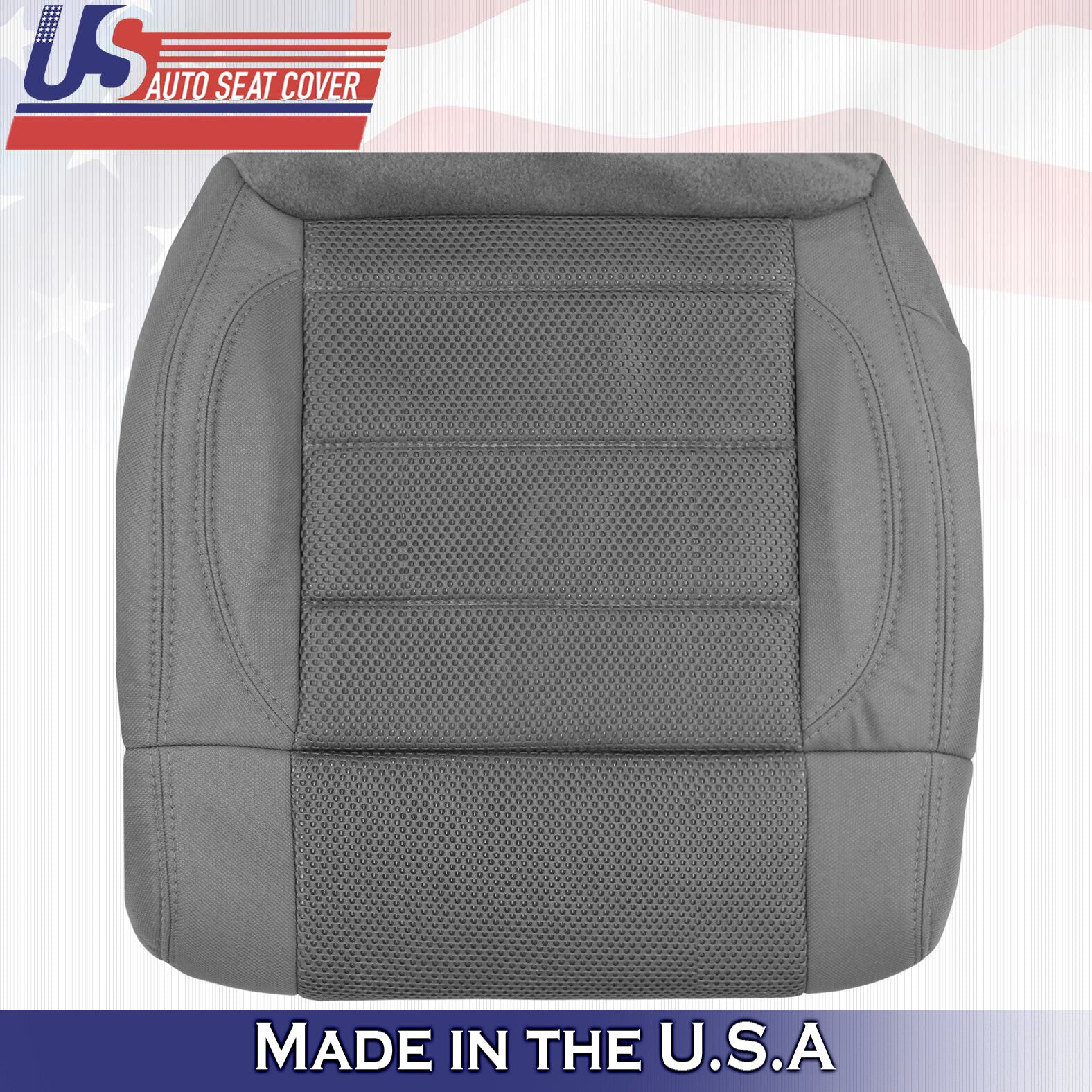 Driver & Passenger Bottom Cloth Seat Cover Gray Fits 2007 Jeep Wrangler