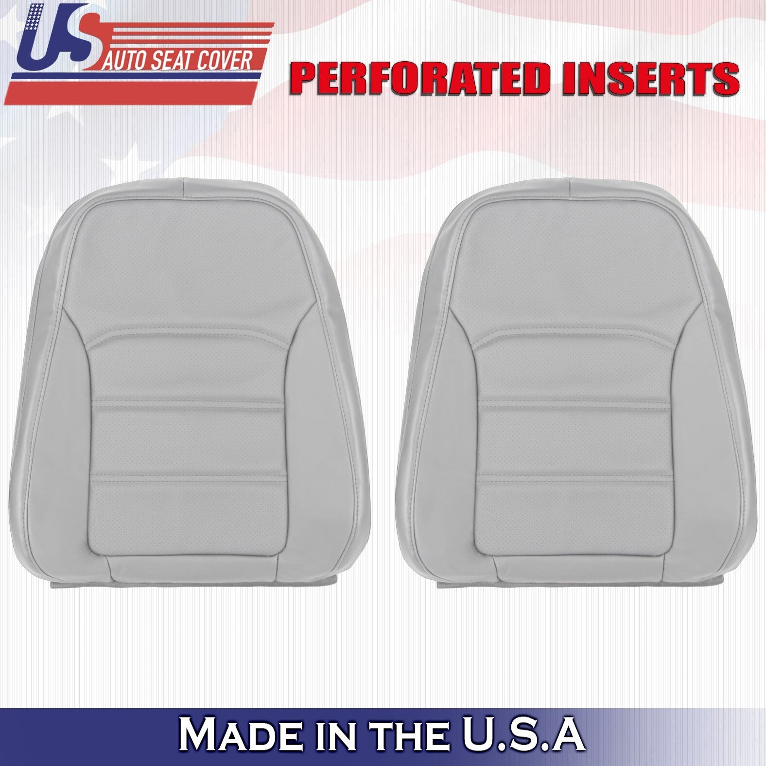 2012 to 2020 Fits Volkswagen Passat Driver & Passenger Tops Leather Cover Gray
