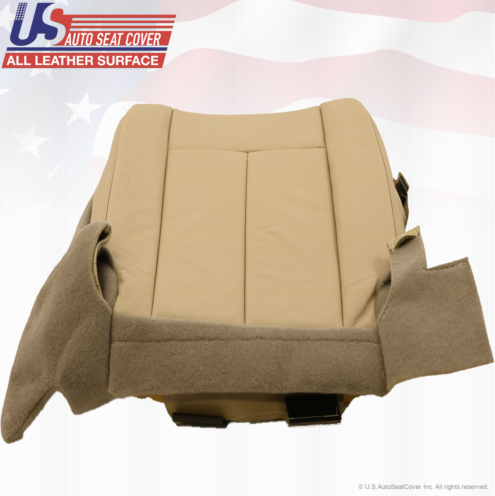 2007 to 2014 Fits Ford Expedition Driver & Passenger Bottom Leather Cover Tan