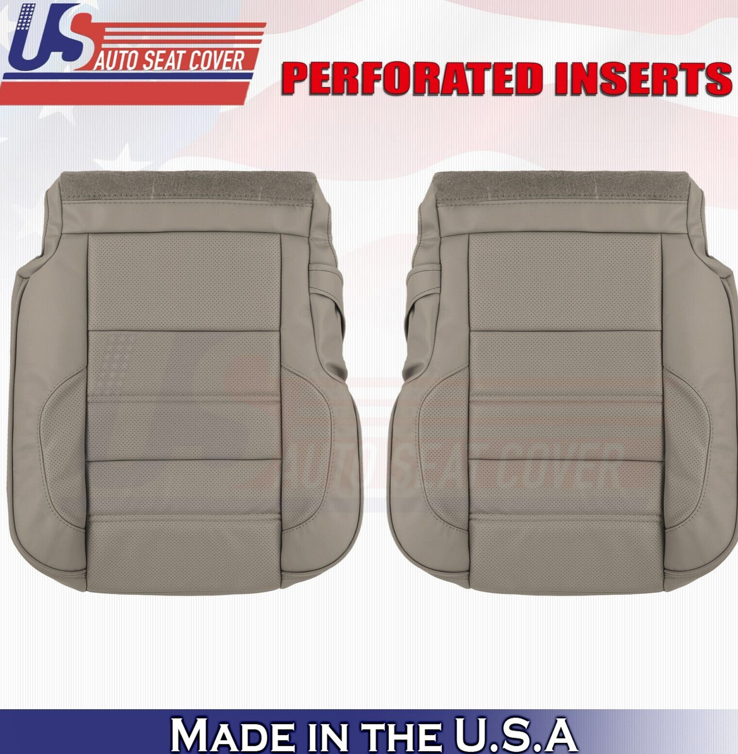 2019 For GMC Yukon Denali 2nd Row Driver & Passenger Bottom Leather Covers Tan