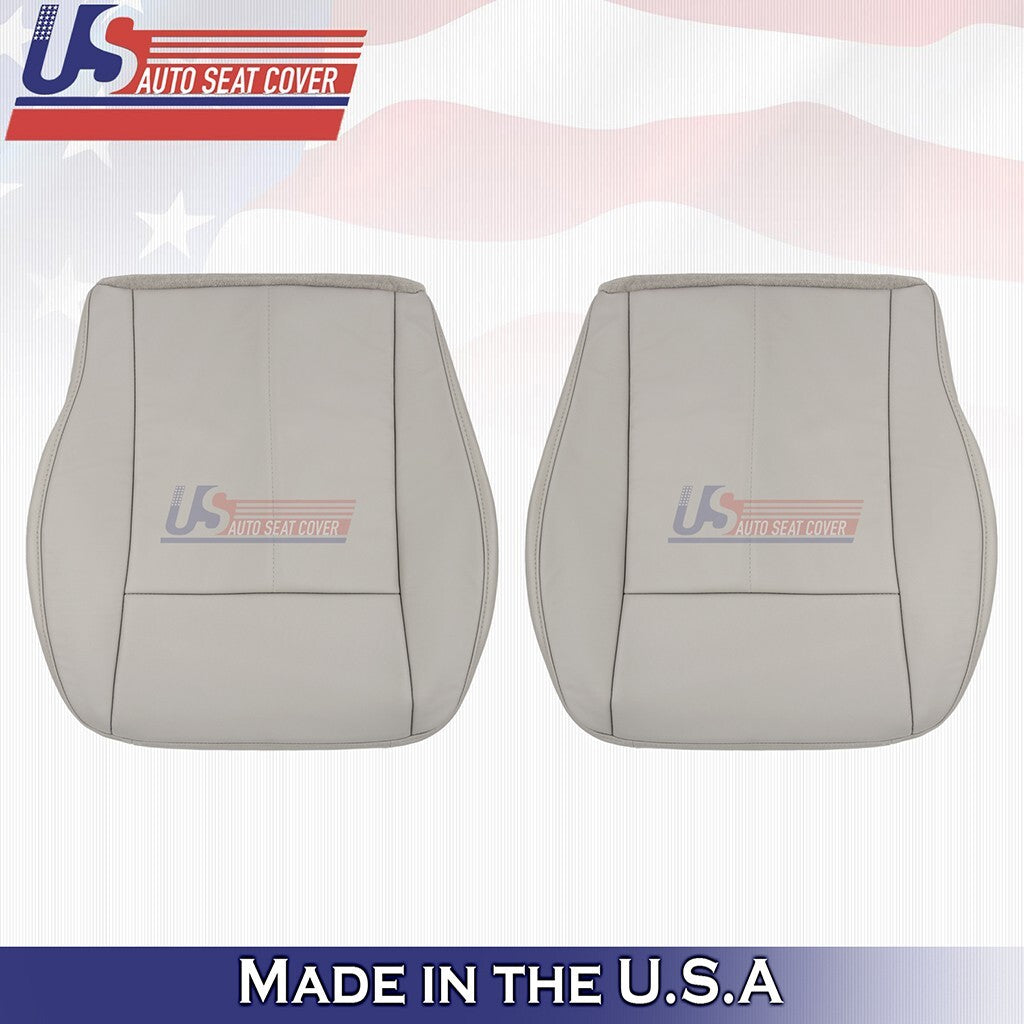 2005 to 2010 Fits Chrysler 300C Driver Passenger Bottom Leather Cover Light Gray