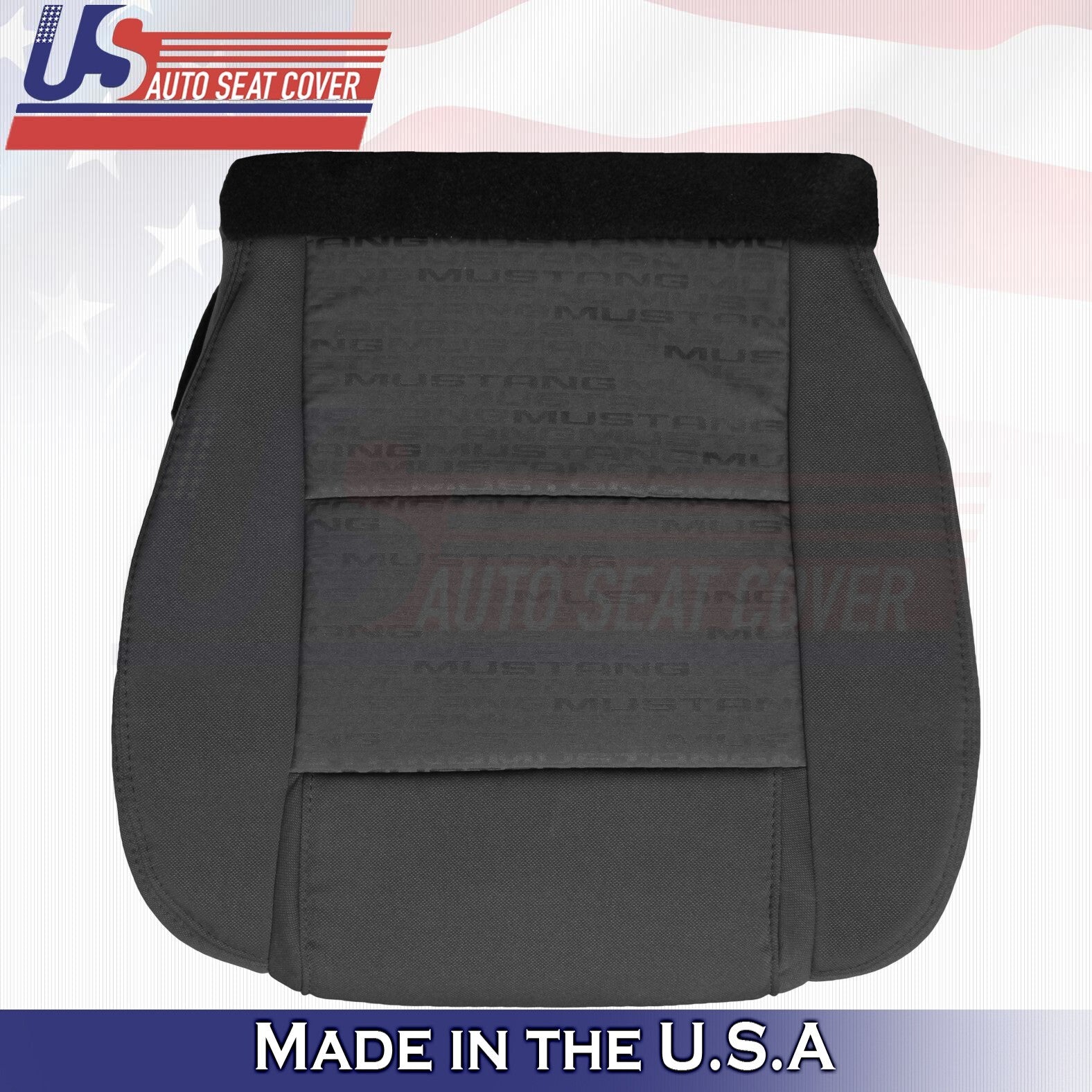 2005 2006 2007 For Ford Mustang Front Driver Side Bottom Cloth Seat Cover Black