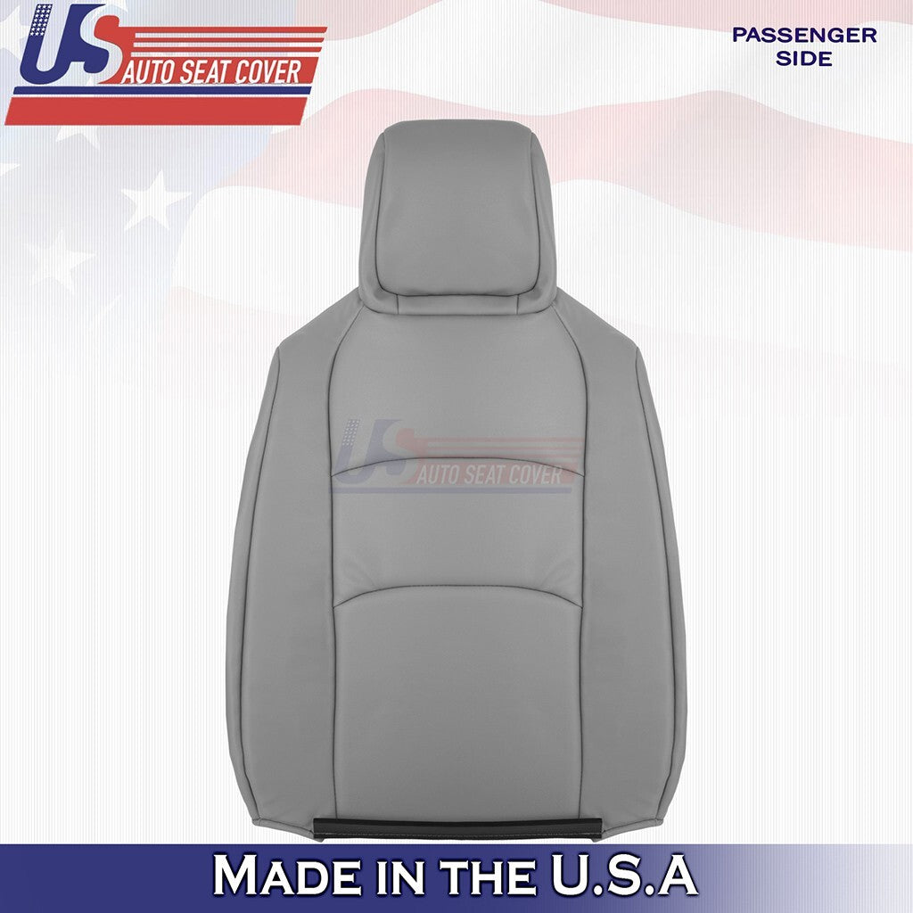 2009 to 2014 Fits Ford E150 Front Set Bottoms-Tops-Armrests Vinyl Cover Gray