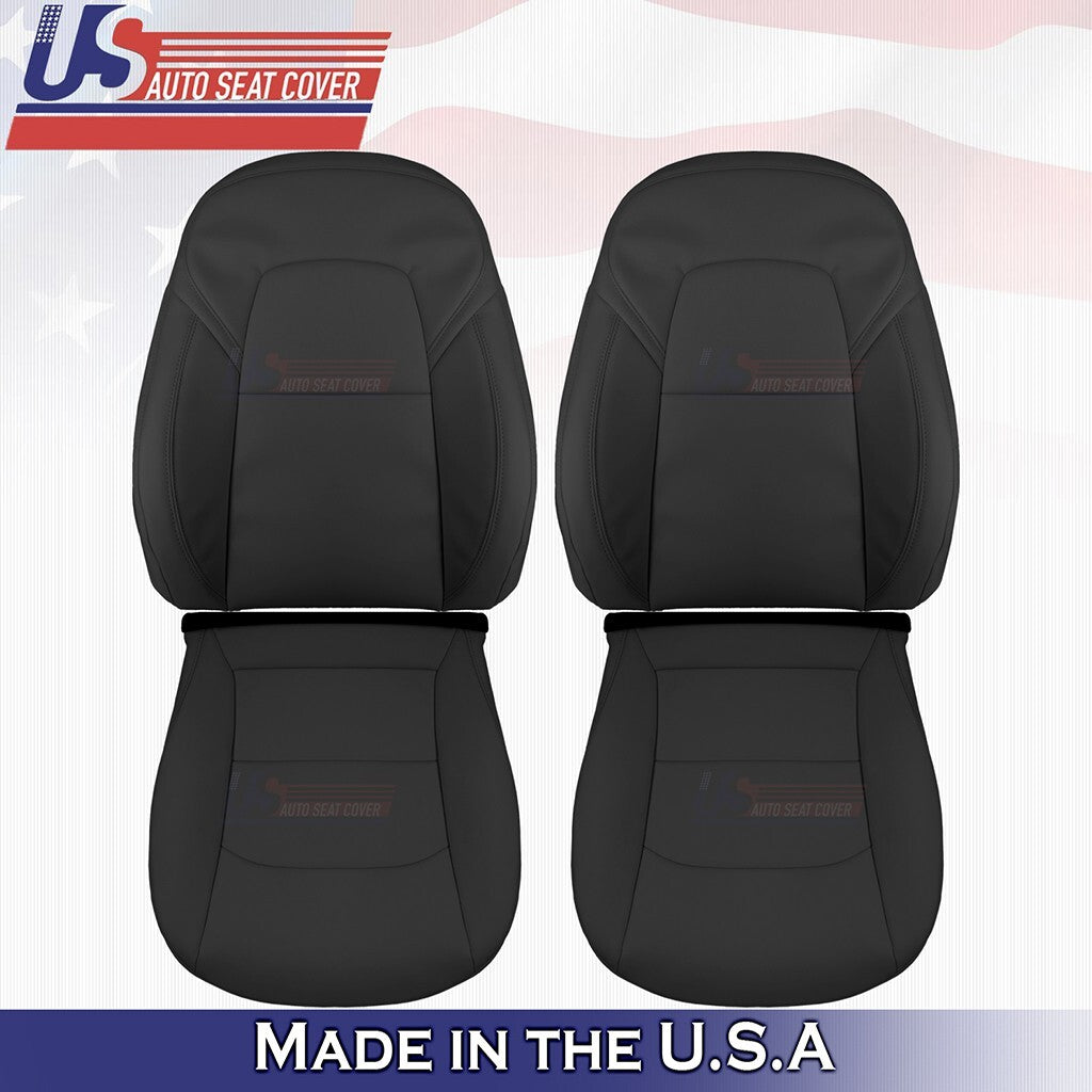 2020 to 2024 For Tesla Model Y Driver Passenger Bottoms-Tops Leather Cover Black