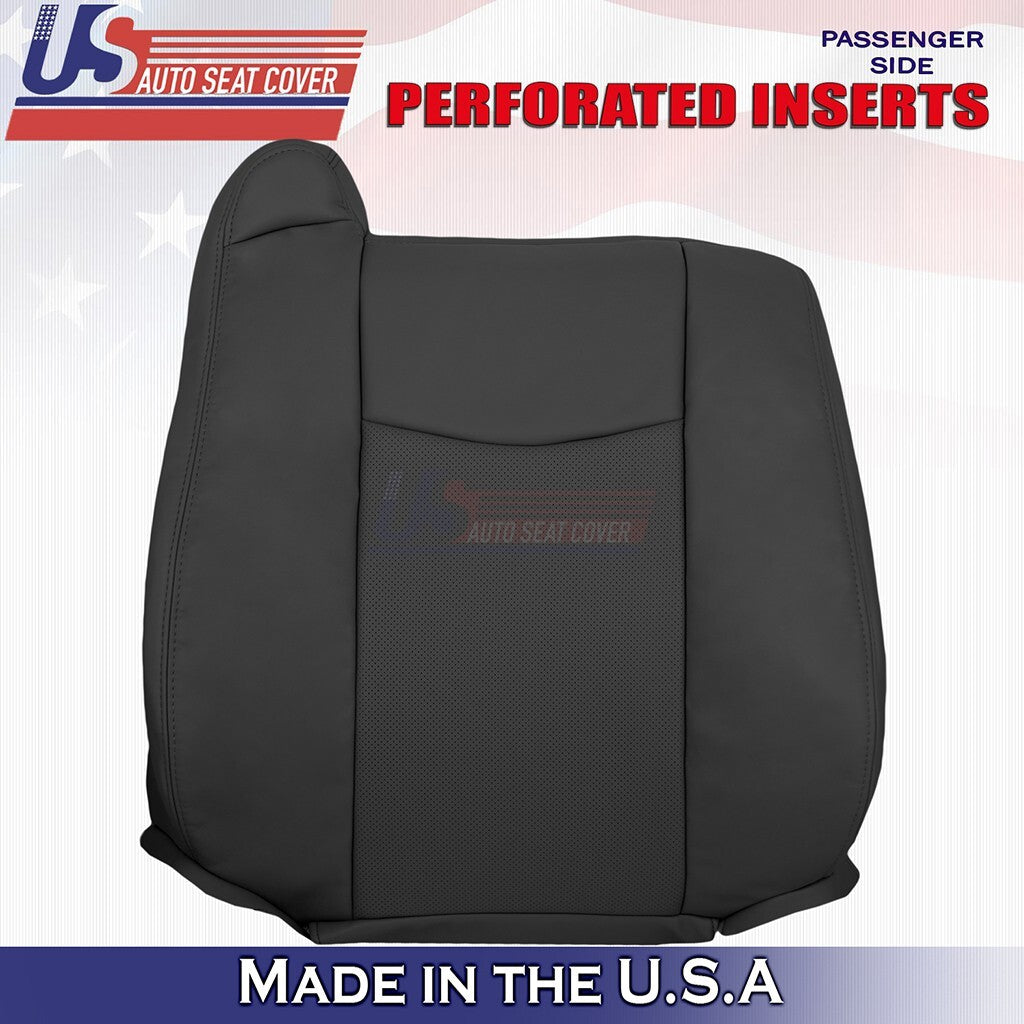 2004 to 2009 For Cadillac SRX Front Driver Passenger Tops Leather Cover Black