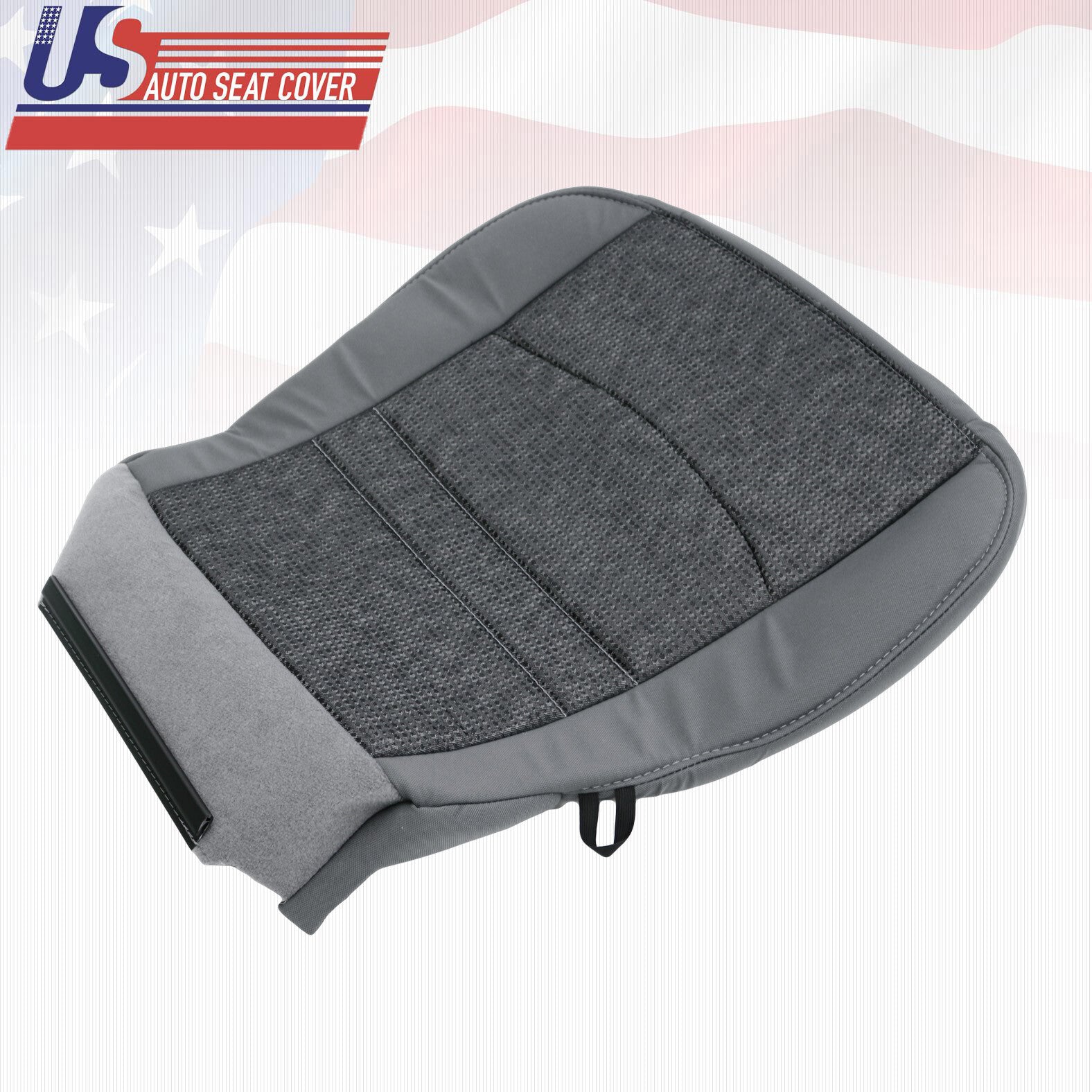 2017 2018 For Dodge Ram 5500 SLT Driver Passenger Bottom Cloth Seat Covers Gray