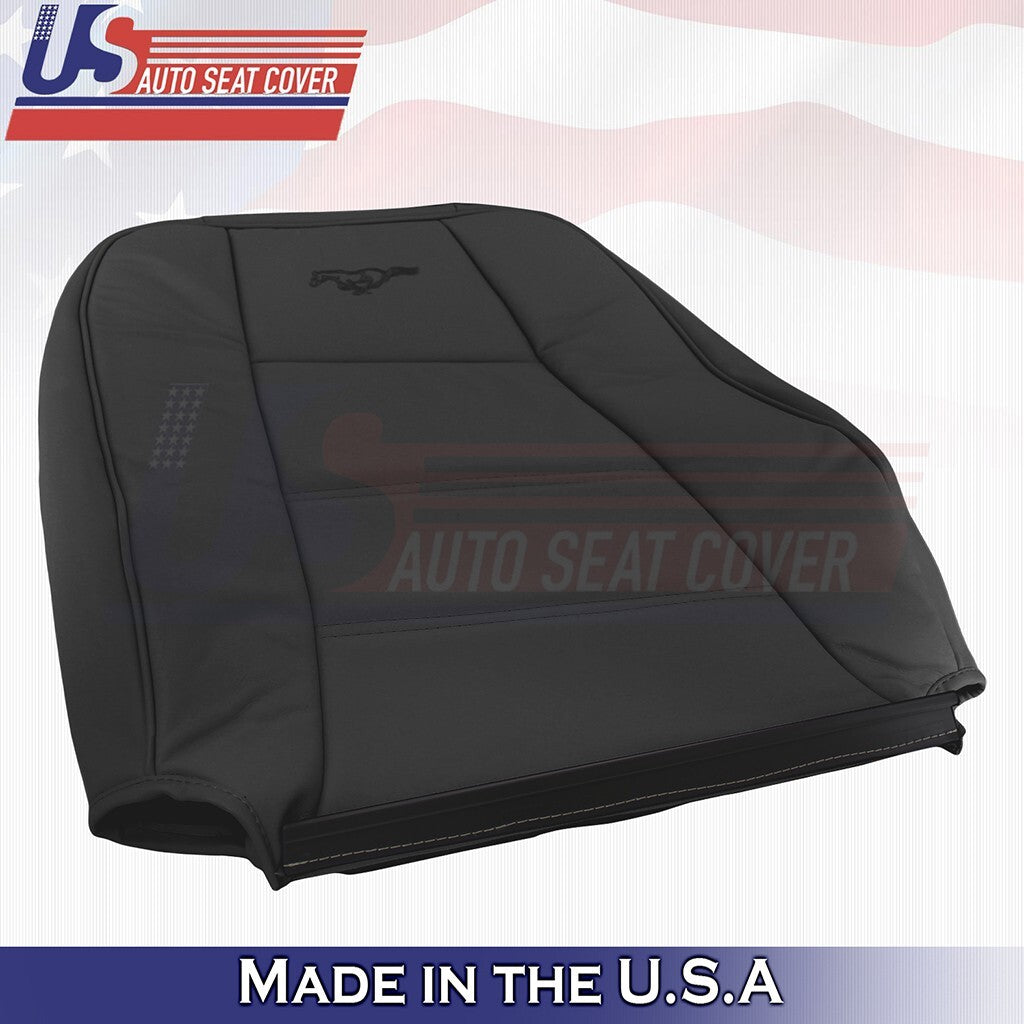 1999 to 2004 For Ford Mustang V6 Front Passenger Top Leather Seat Cover Charcoal