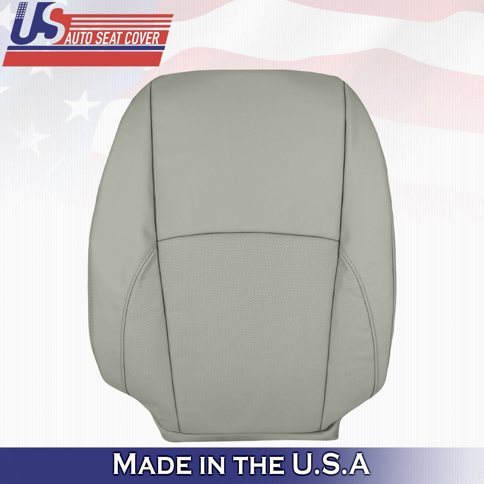 2012 For Lexus ES350 Passenger Side Top Perforated Leather Seat Cover Gray