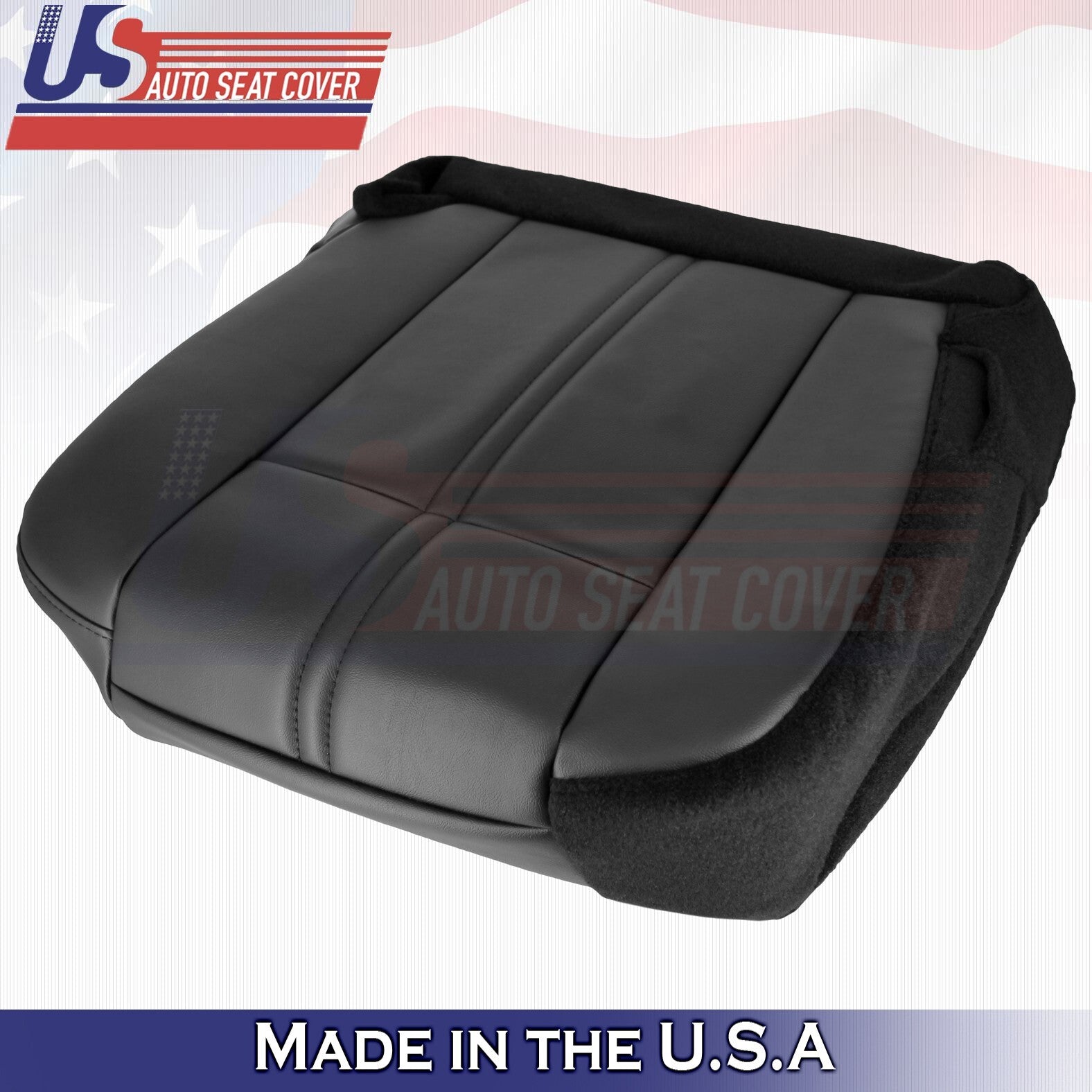 1997 to 2006 Fits Jeep Wrangler Driver & Passenger Bottoms Leather Cover Black