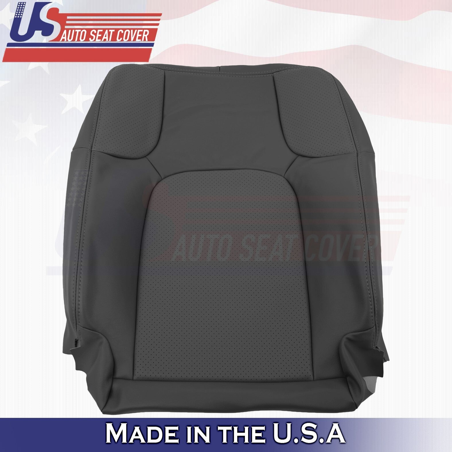 2005 to 2021 For Nissan Frontier Driver & Passenger Top Leather Seat Covers BLK