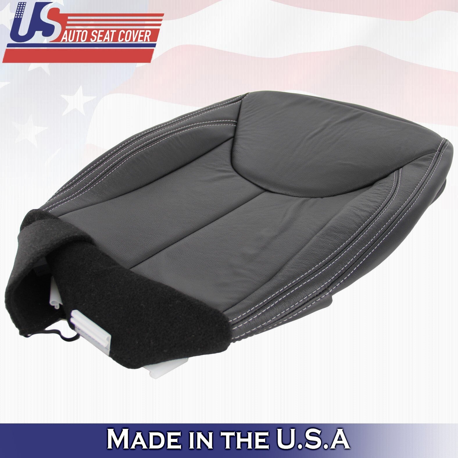 2011-2017 For Jeep Wrangler Rubicon Front D/P Bottoms Leather Cover Black