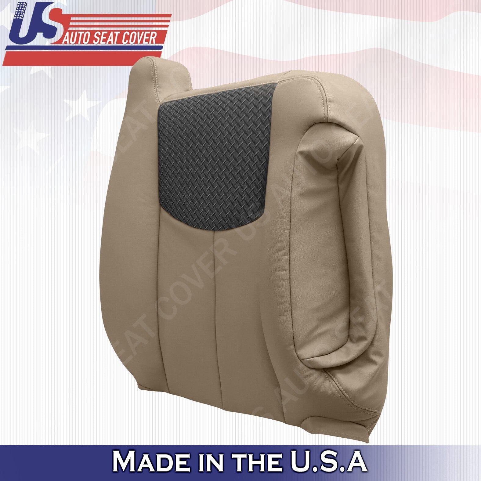 2003-2006 FOR Chevy Avalanche Passenger Top Leather/Cloth Cover Med Neutral Tan