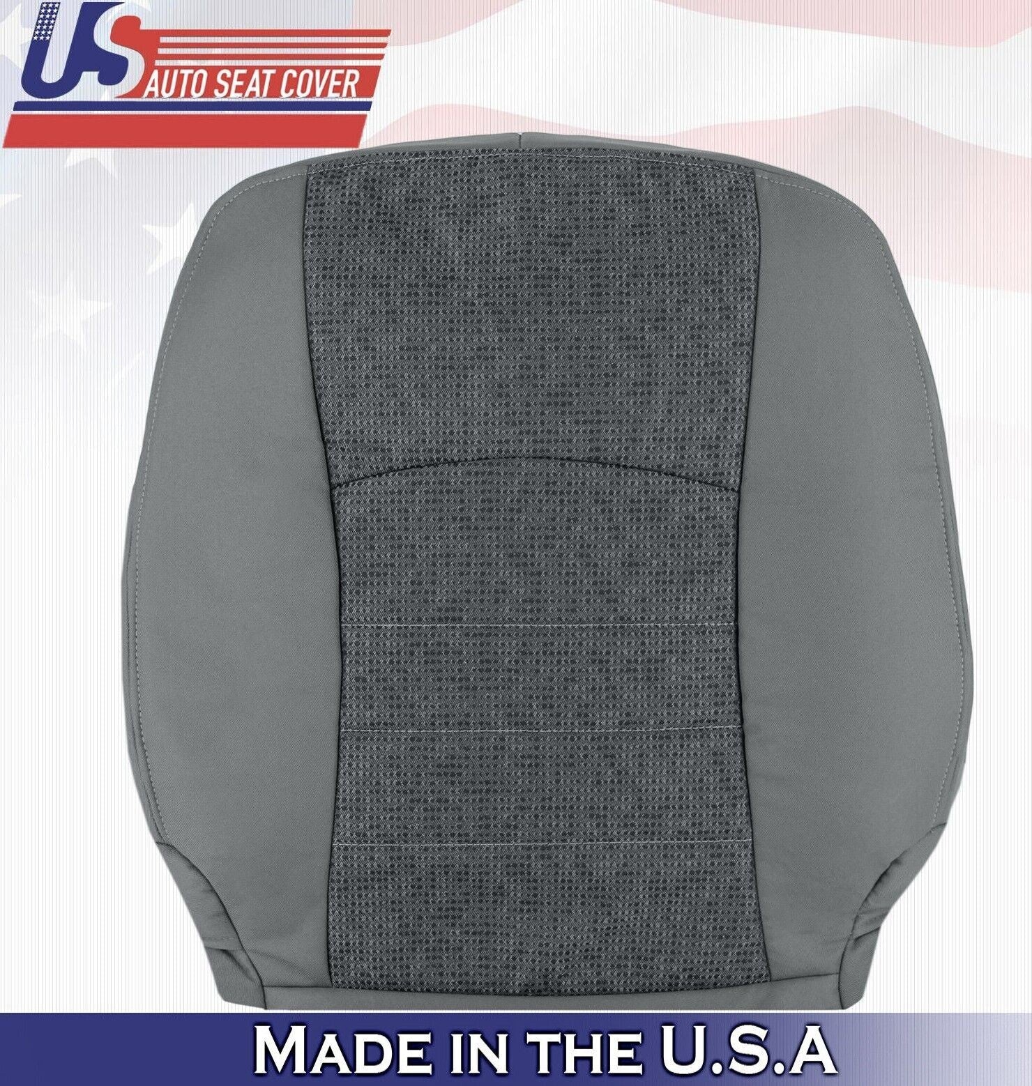 2013 to 2018 For Dodge Ram 1500 SLT  2x Top & 2x Bottom Cloth Seat Covers Gray