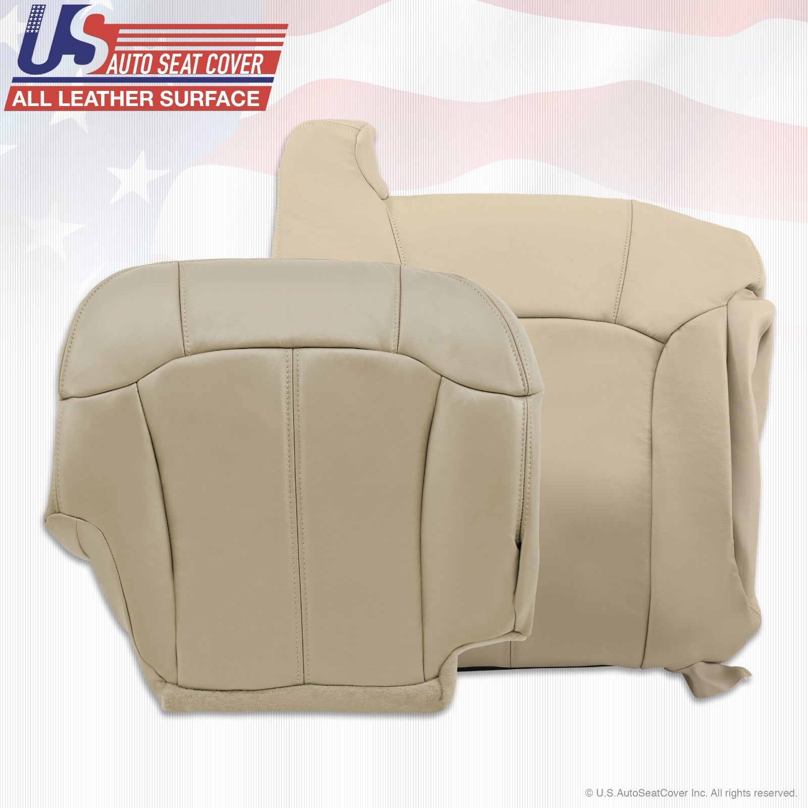 1999 2000 2001 2002 Chevy Tahoe Suburban Upholstery leather seat cover Light Tan