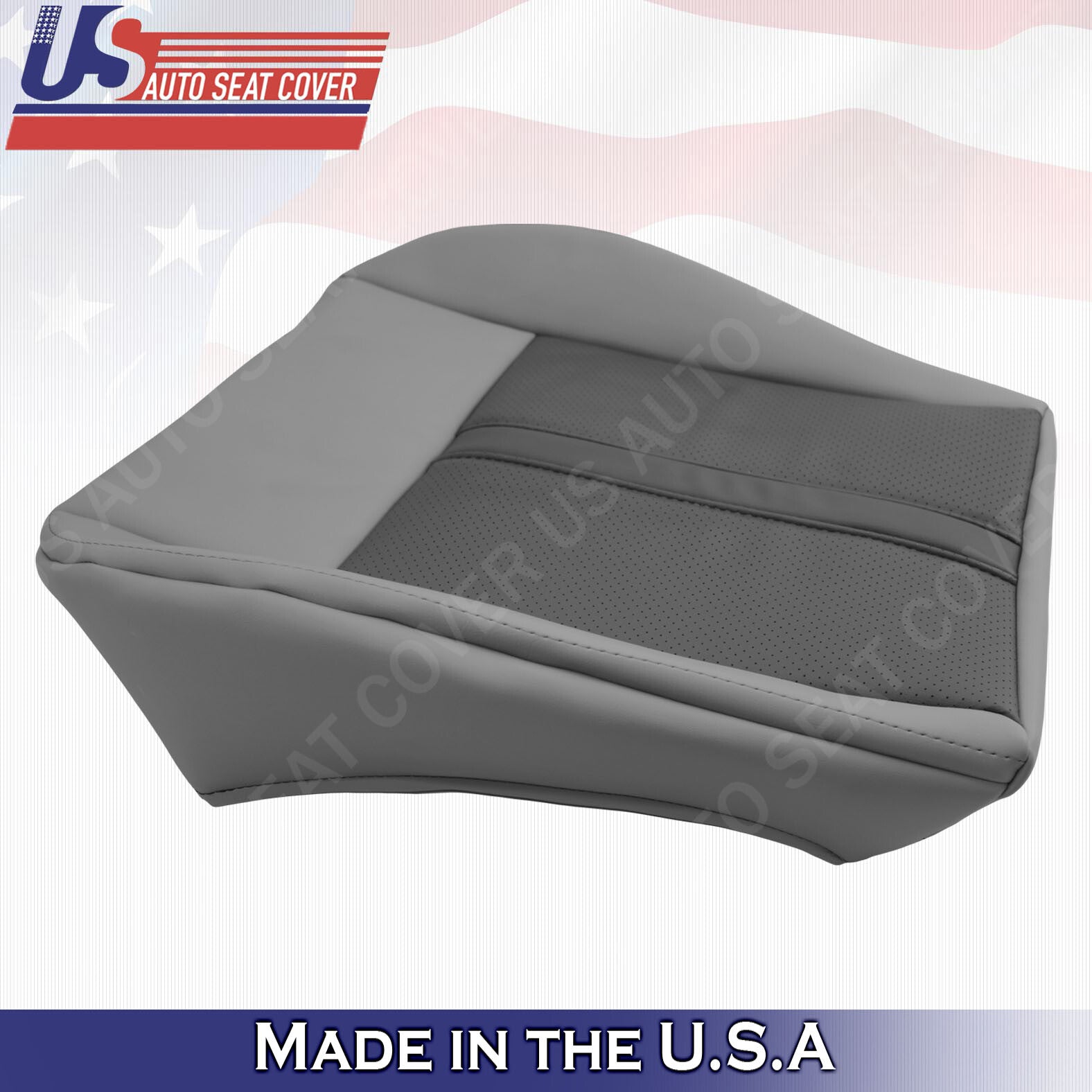 2005 2006 2007 For Jeep Grand Cherokee Passenger Bottom Leather Cover 2Tone Gray