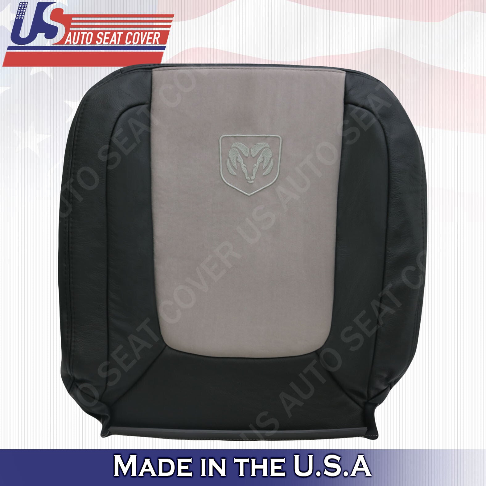 2004 2005 For Dodge Ram Laramie Driver Side Top Leather Seat Cover Dark Gray