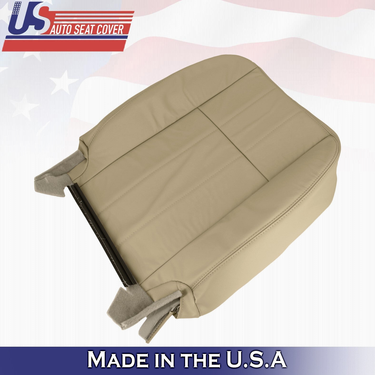 2005 2006 For Mercury Grand Marquis Driver Top & Bottom Leather Seat Covers Tan