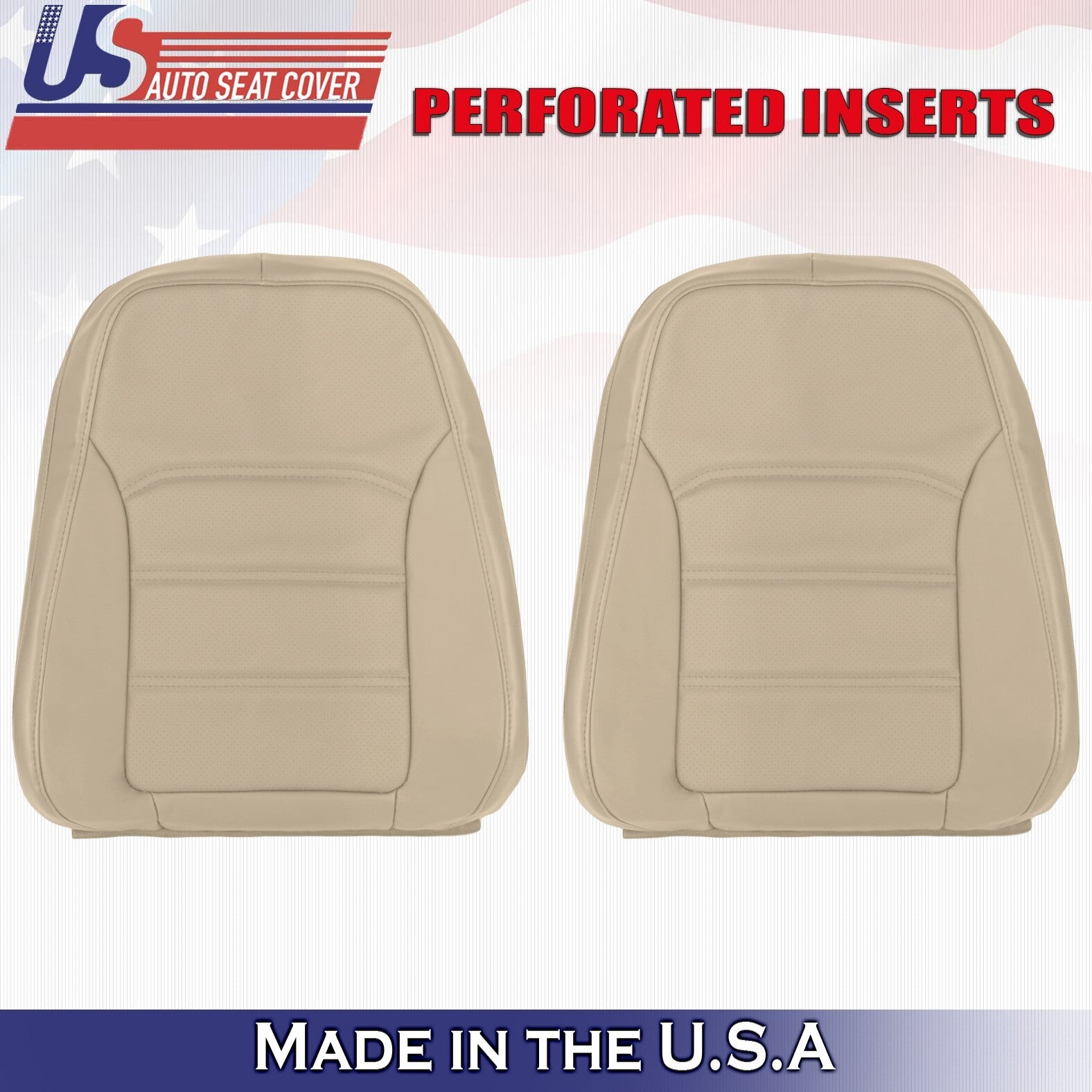 2012 to 2020 Fits Volkswagen Passat Front Set Bottoms &Tops Leather Cover Tan