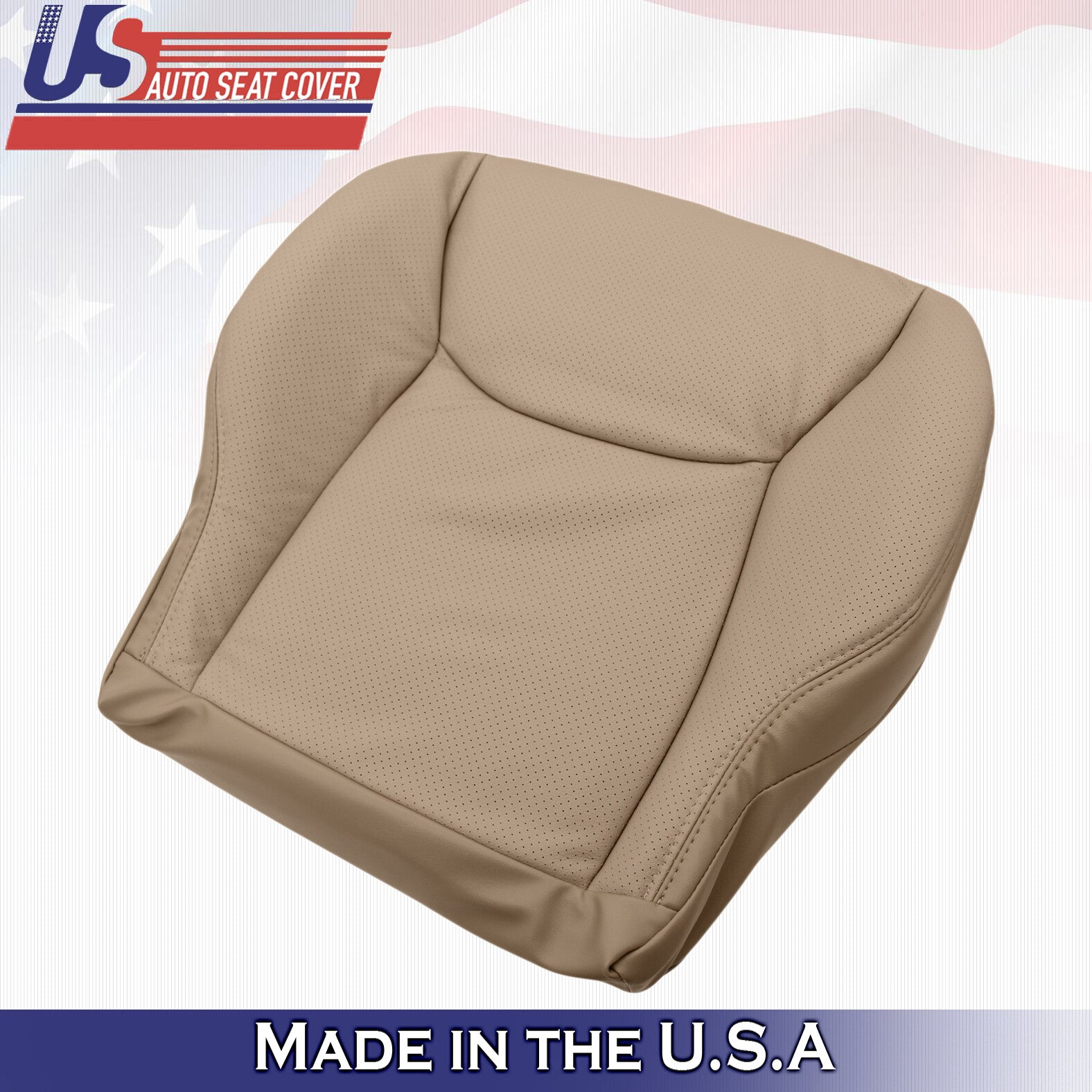 2000 to 2002 for Mercedes Benz S Class Passenger Bottom Leather Seat Cover Tan