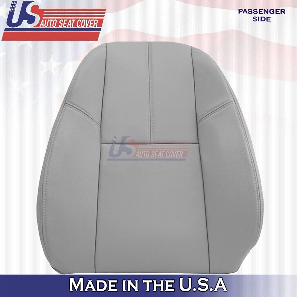 2007 to 2014 For Chevy Silverado Front Set Top &Bottom  Leather Cover Light Gray