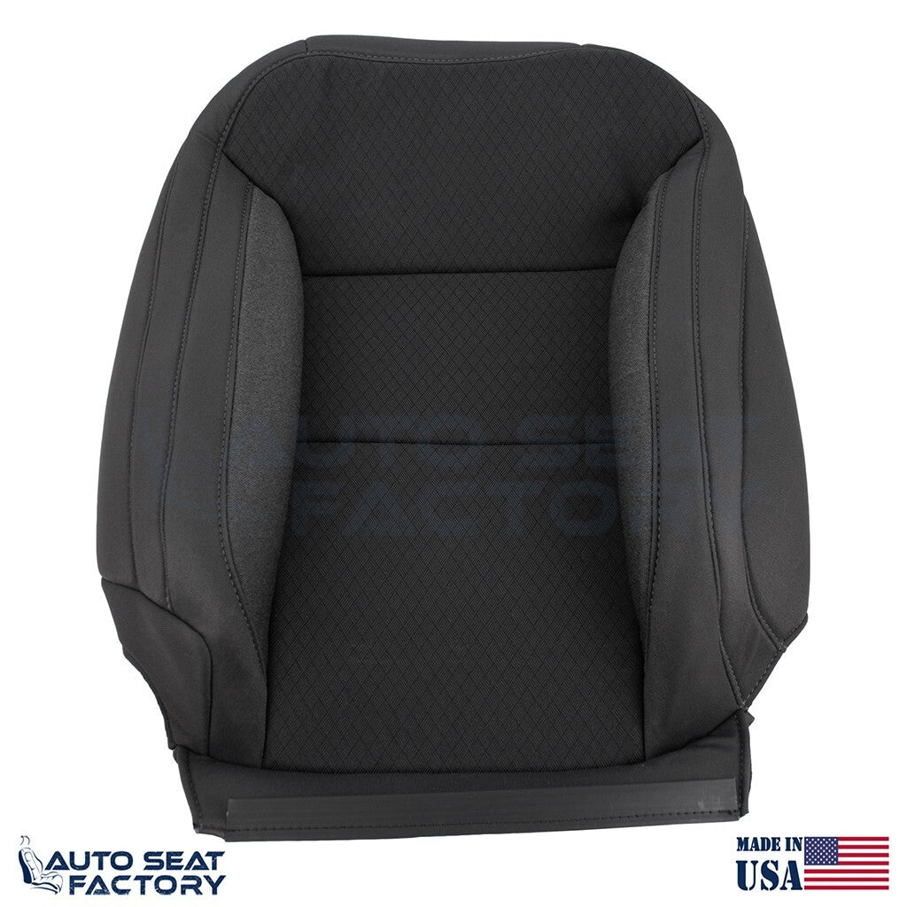 Replacement 2019 - 2023 Chevy Silverado Driver Side Top Black Cloth Seat Cover