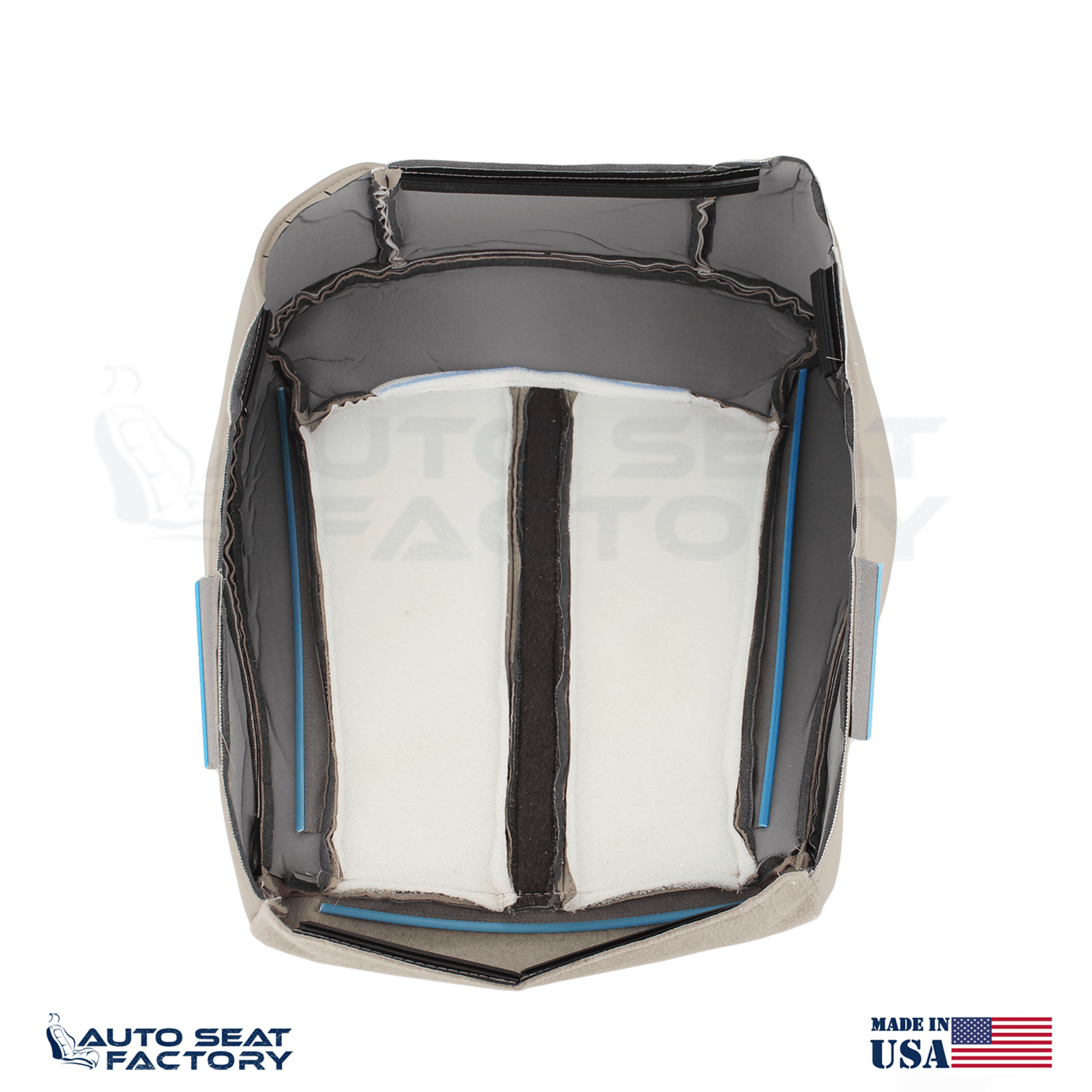 2011 - 2015 Lincoln MKX Perf PASSENGER Bottom Med Light Stone Leather Seat Cover
