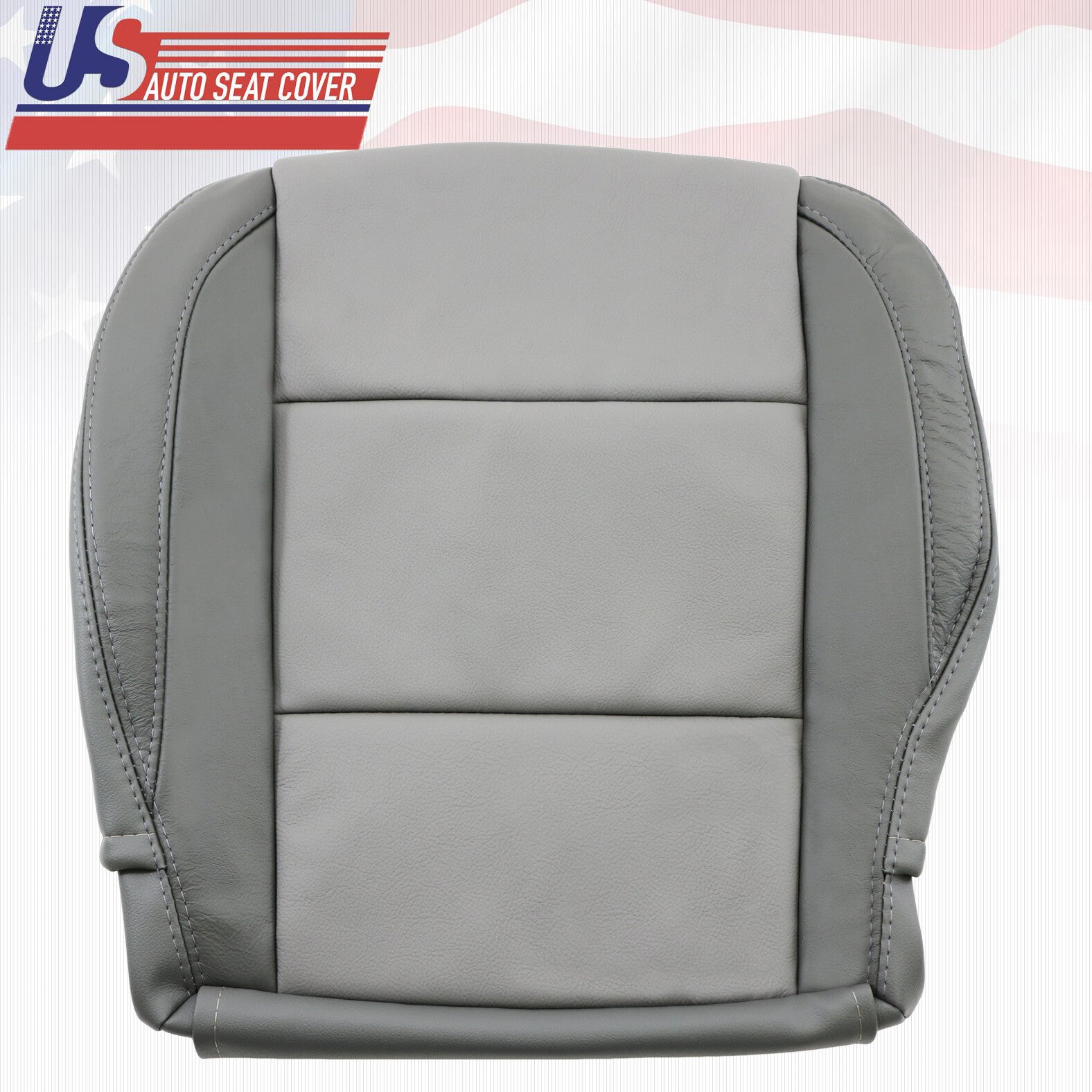 FOR DRIVER PASSENGER Bottom LEATHER 2-Tone Gray Cover Nissan Armada 2005 to 2015