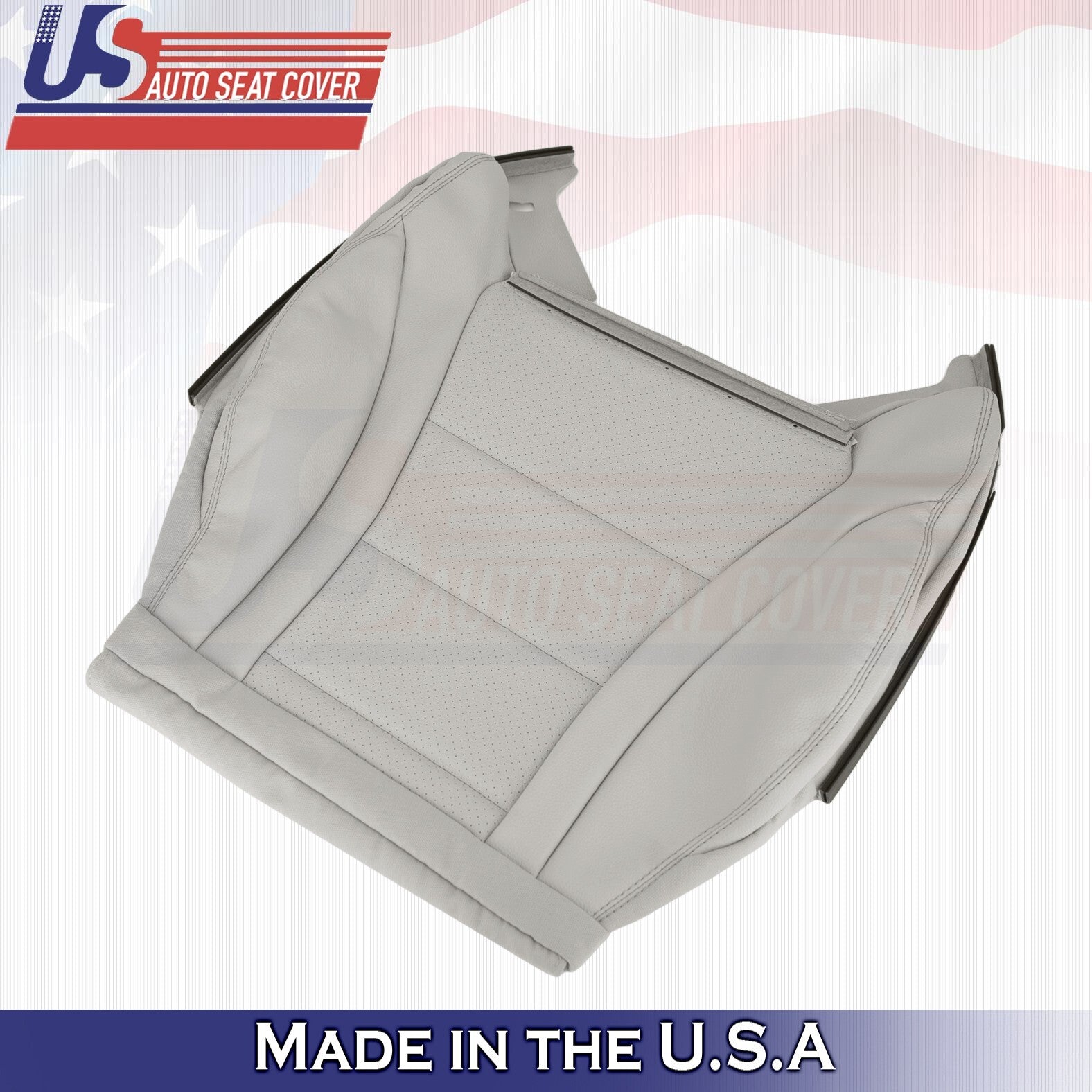 2015 to 2021 For Mercedes Benz C-Class Passenger Bottom Leather Seat Cover Gray