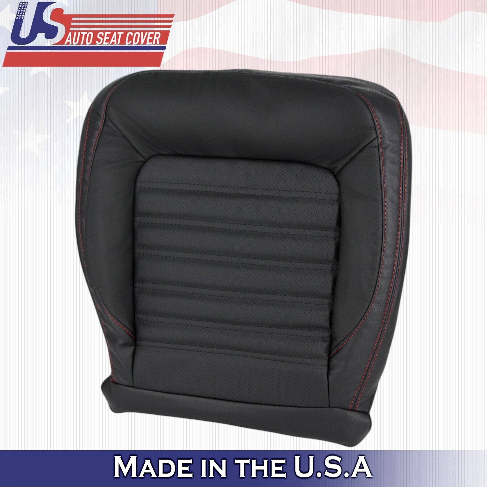 Fits For 2011-2018 Volkswagen Jetta GLI Left-Right Bottom Leather Seat Cover Blk