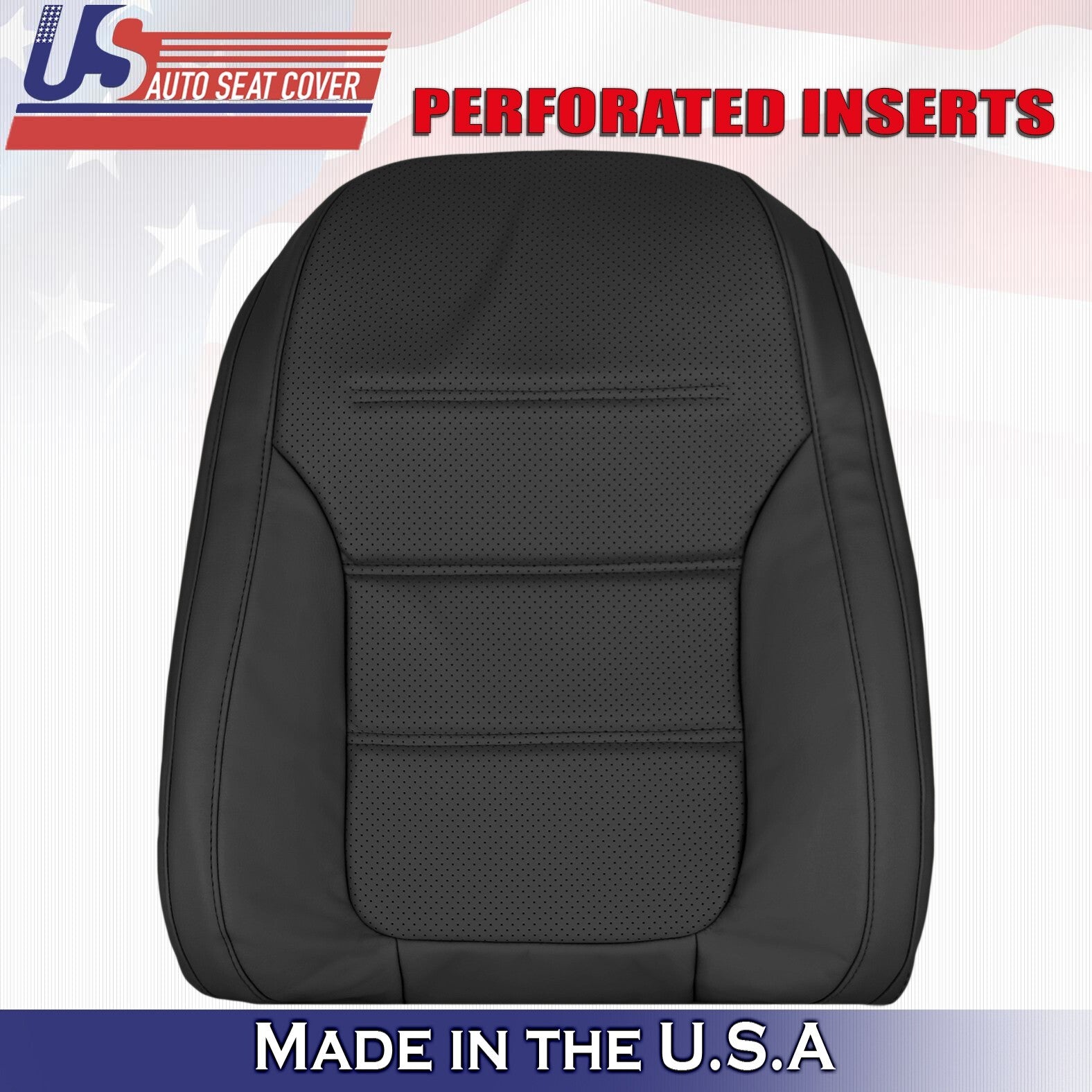 2011-2017 Fits Volkswagen Jetta Driver Bottom & Top Leather Seat Cover Black