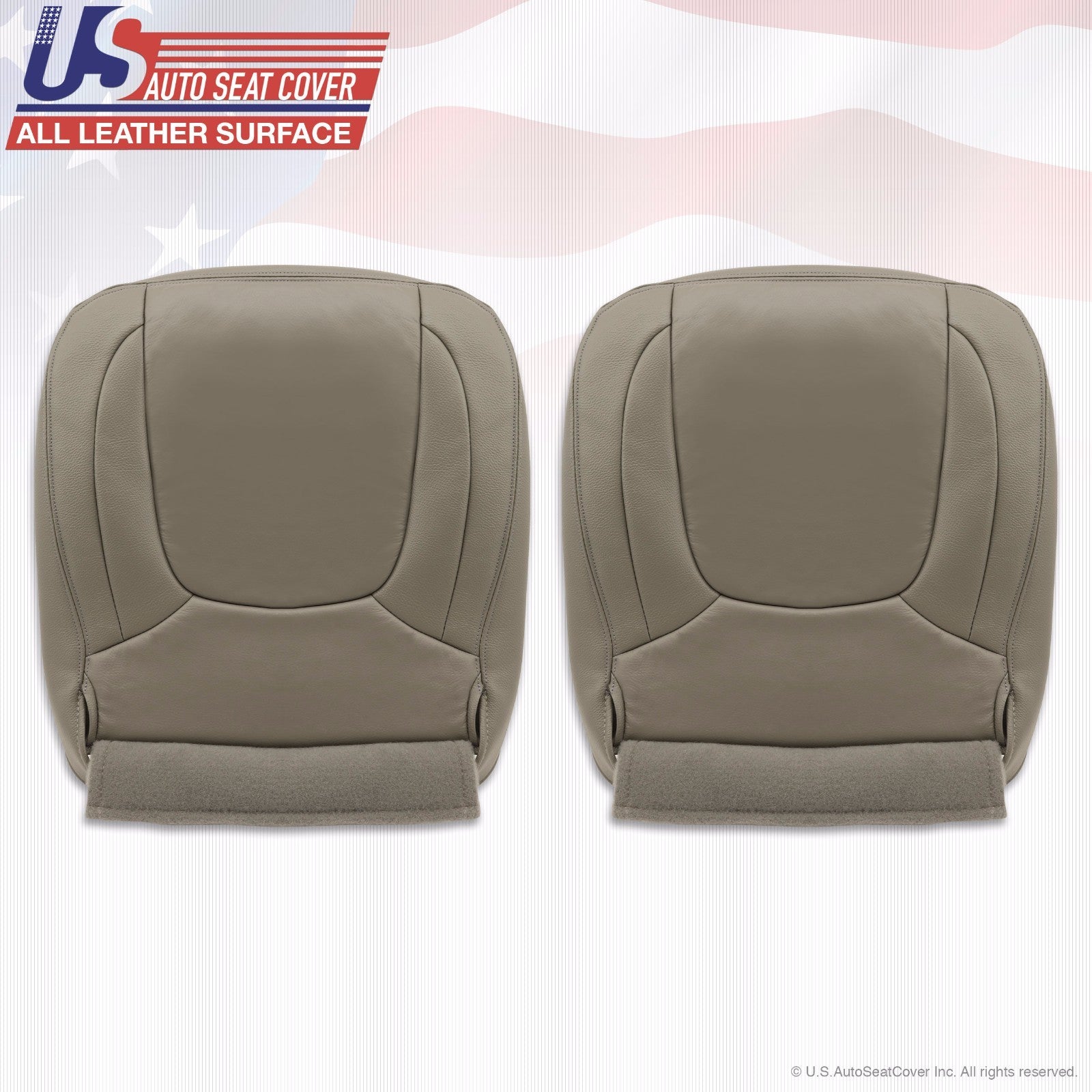 2004 2005 Fits Dodge Ram 2500 Laramie Driver & Passenger Bottom Leather Taupe