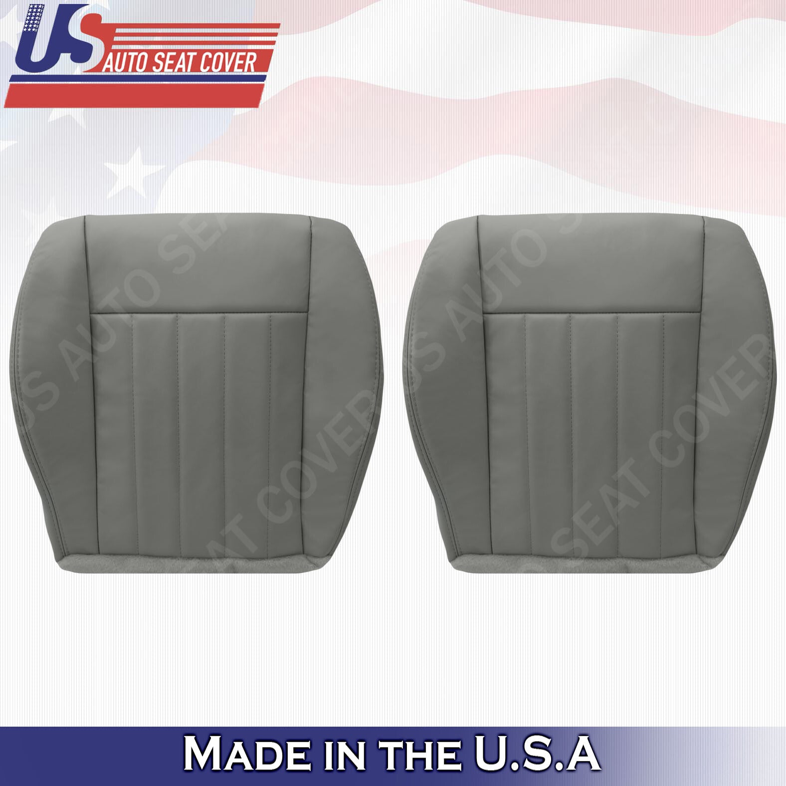 2005 2006 2007 Fits Jeep Liberty Driver & Passenger Bottoms vinyl Cover Gray
