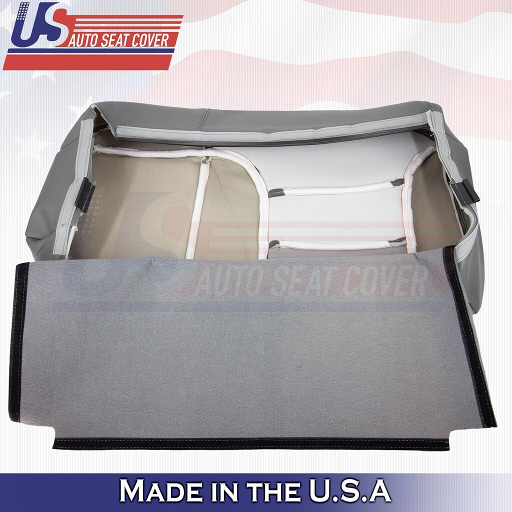1995 to 1999 Fits GMC Yukon Suburban Rear Driver Bottom Leather Seat Cover Gray