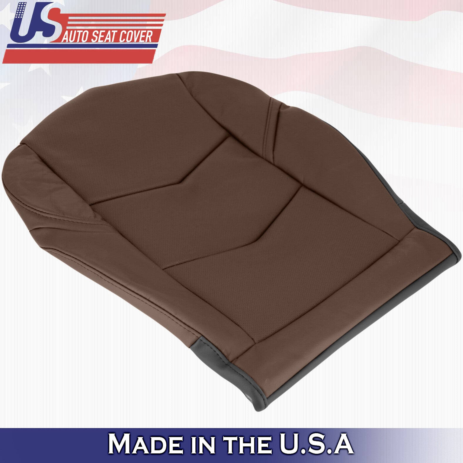2015 to 2020 For Cadillac Escalade Driver Side Bottom Leather Seat Cover Brown