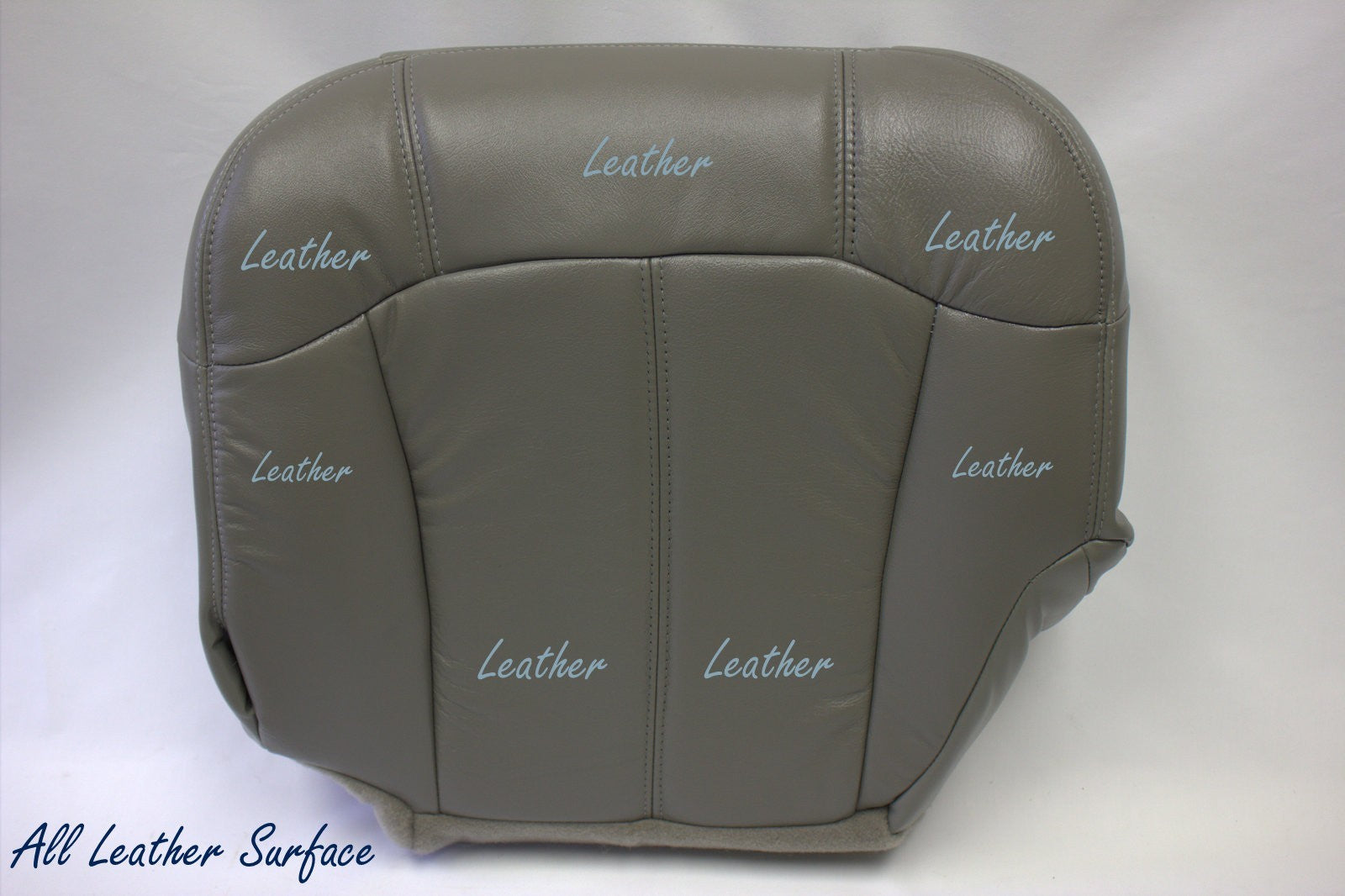 1999 2000 2001 2002 GMC Sierra Driver Bottom and Top Leather Seat Covers Gray922