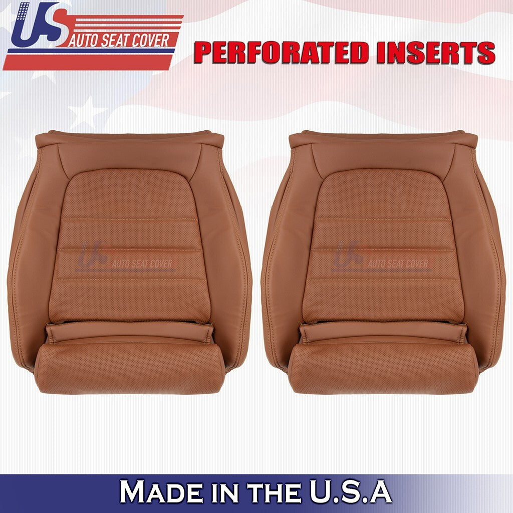 2015 to 2021 Fits Mercedes Benz C250 Front Set Bottoms &Tops Vinyl Cover Brown