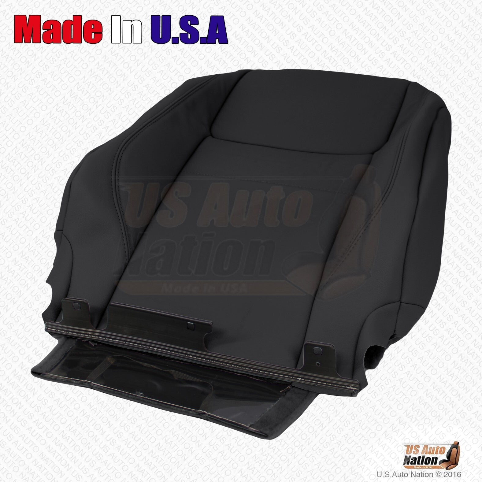 2017 to 2020 Fits Toyota Sienna Driver &Passenger Tops Leather Seat Cover Black