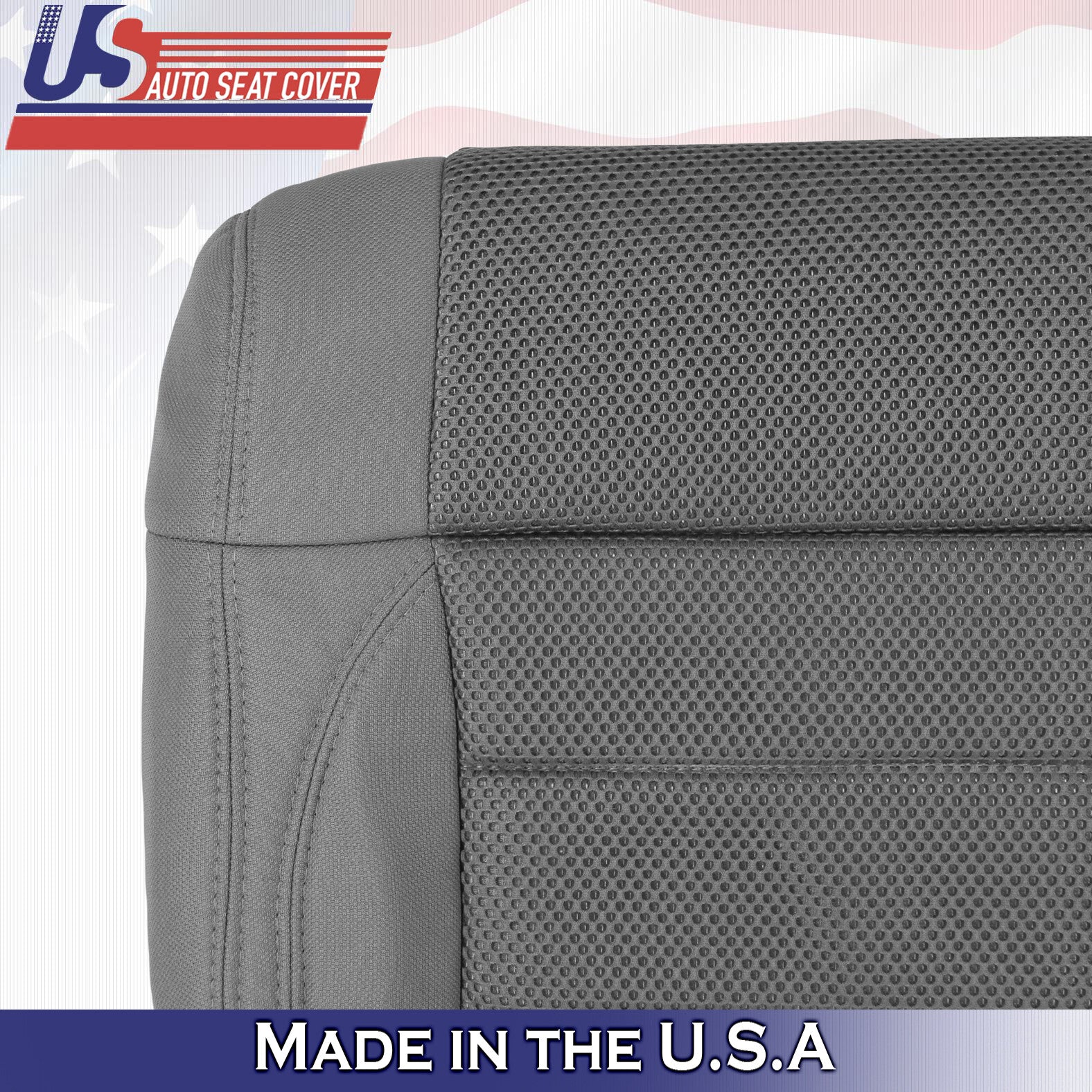 Driver & Passenger Bottom Cloth Seat Cover Gray Fits 2007 Jeep Wrangler