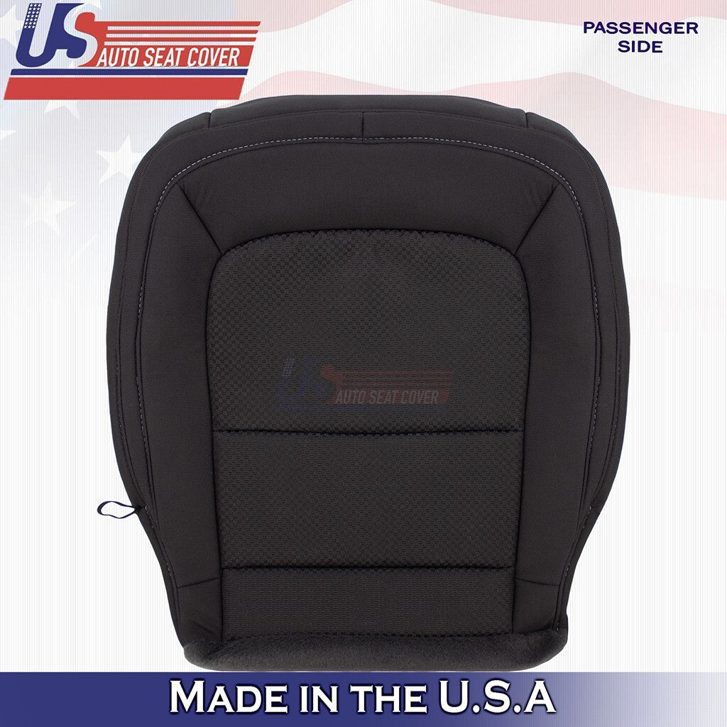 2019 2020 2021 For Chevy Colorado Front Passenger Bottom Cloth Seat Cover Black