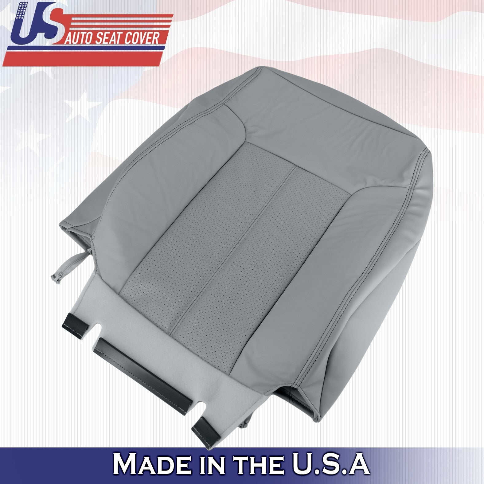 2011 to 2016 For Ford F450 F550 Lariat Driver Top & Bottom Leather Covers Gray