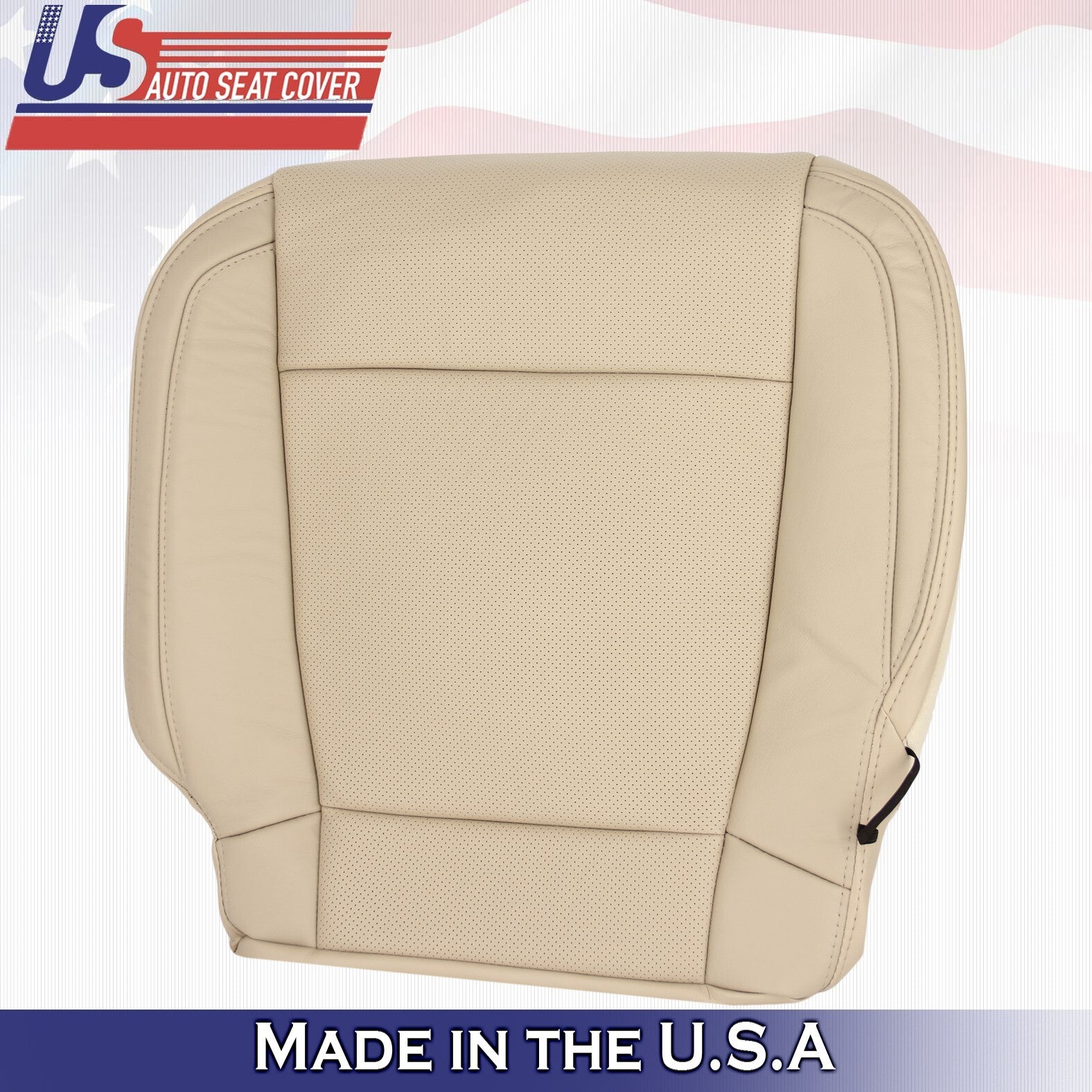 2015 2016 2017 Fits Ford F150 Lariat Driver Bottom Perf Leather Seat Cover Tan
