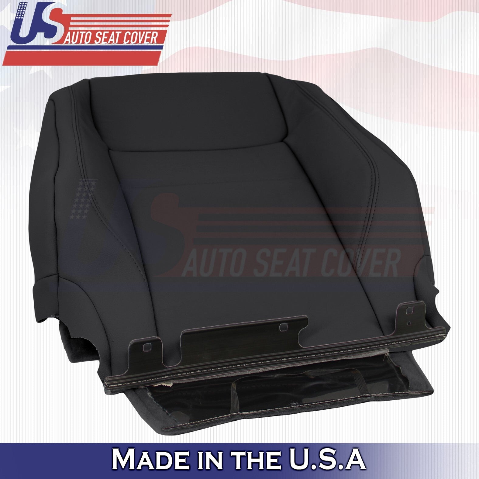 2017 to 2020 Fits Toyota Sienna Driver Bottom & Top Leather Seat Cover Black