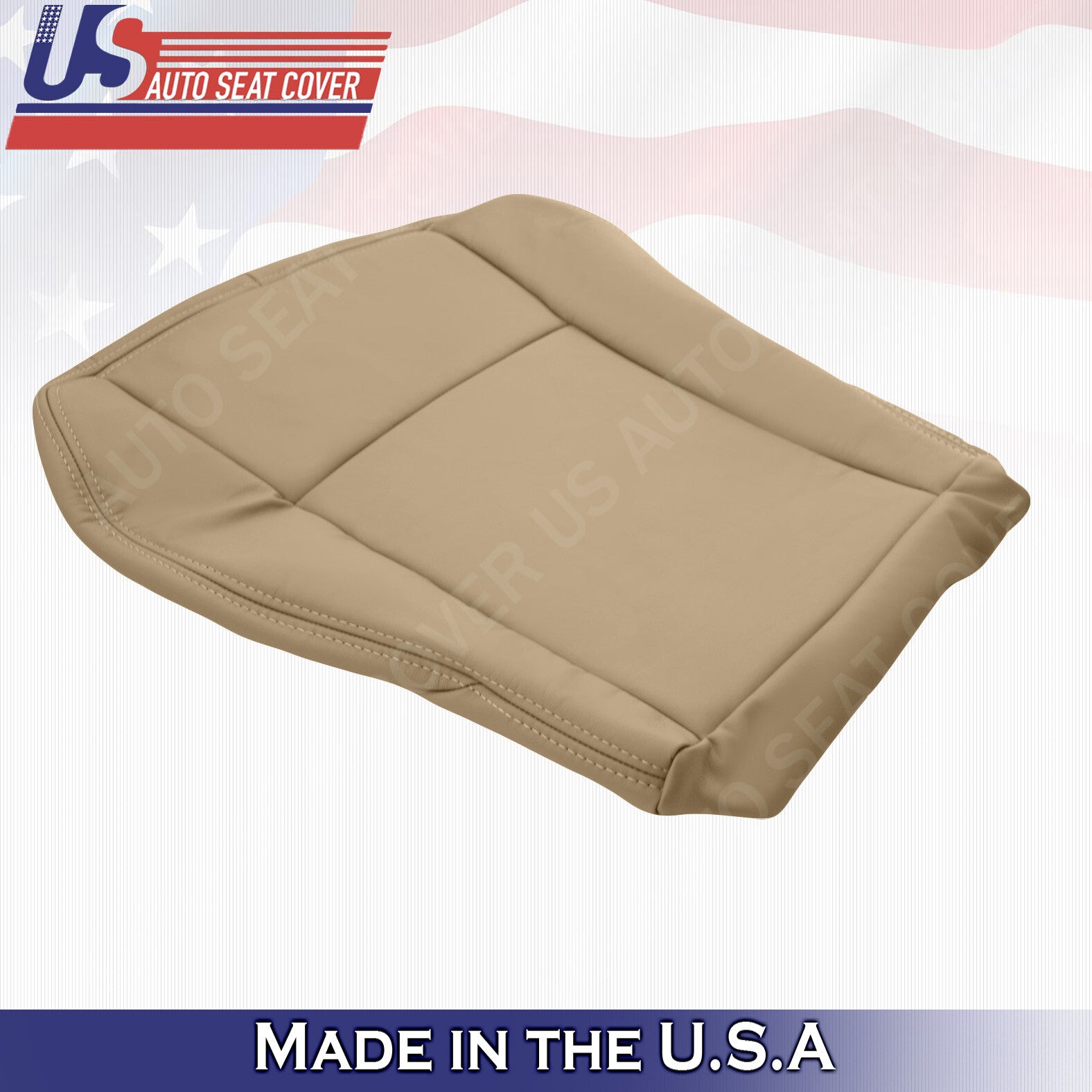 DRIVER PASSENGER Bottom Leather Seat Cover for 2003-2007 Cadillac CTS In "TAN"