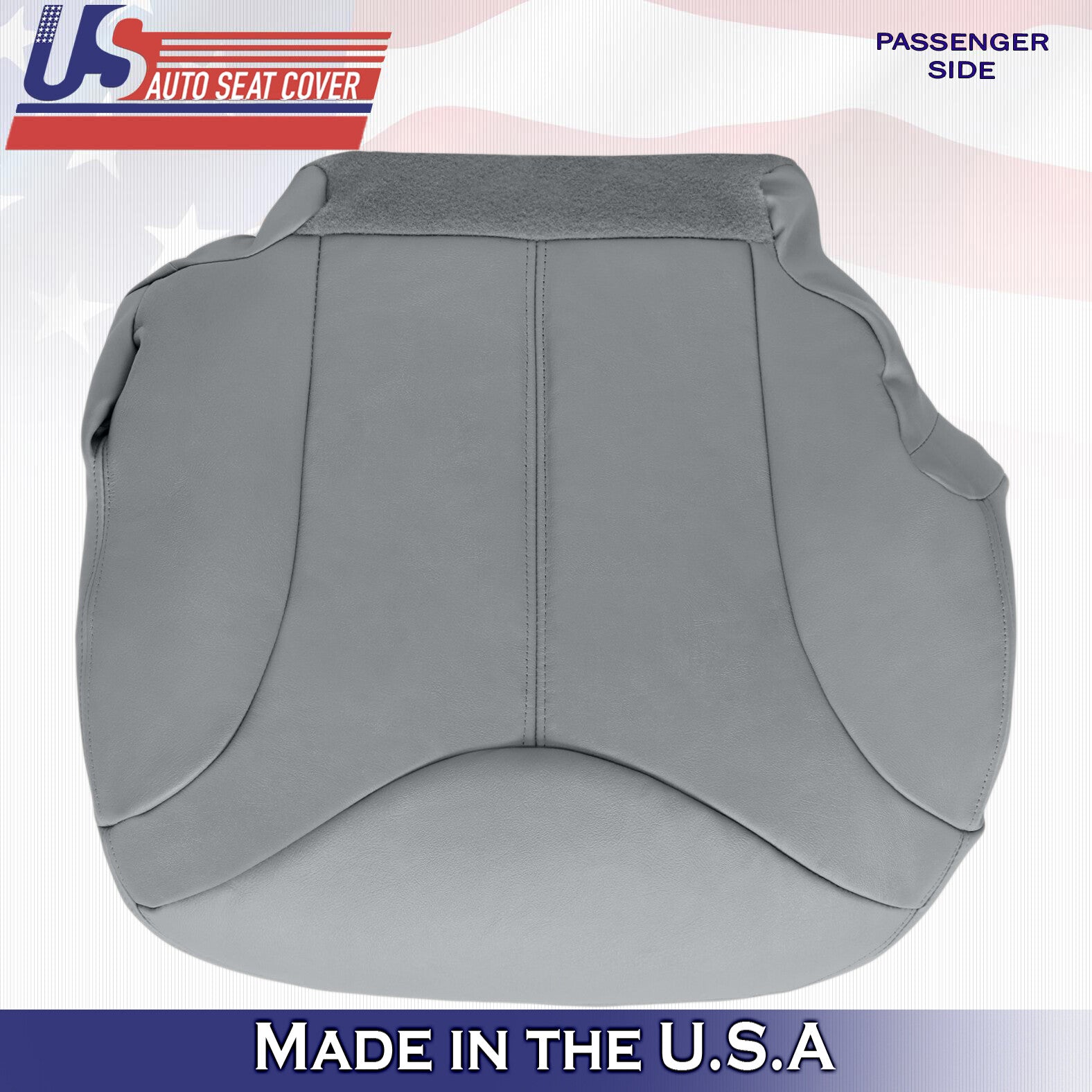 1999 2000 For GMC Yukon XL SLT SLE Passenger Bottom Leather Seat Cover Gray