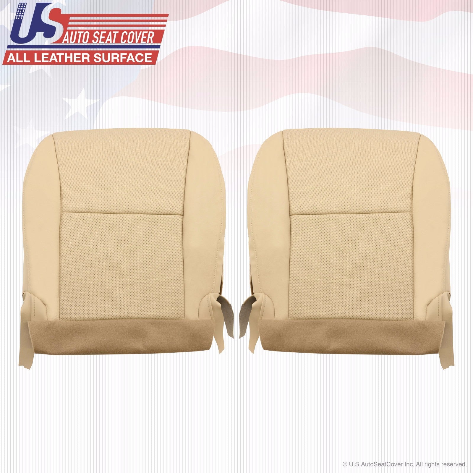 2010 to 2015 For Lexus RX350 Driver & Passenger Bottom Leather Seat Cover Tan