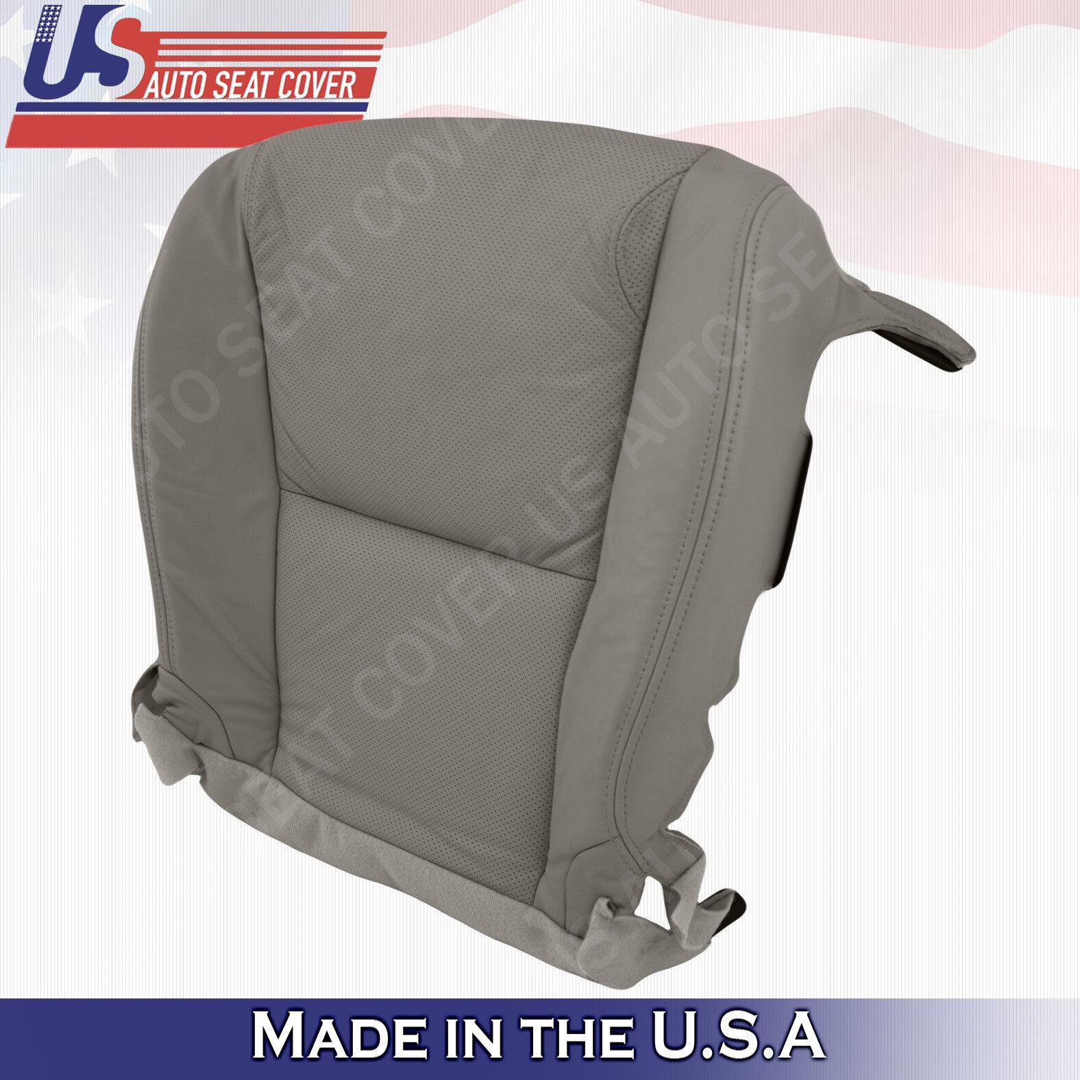 PASSENGER Bottom Leather Perforated Seat Cover GRAY For 2006 2007 Lexus GS350
