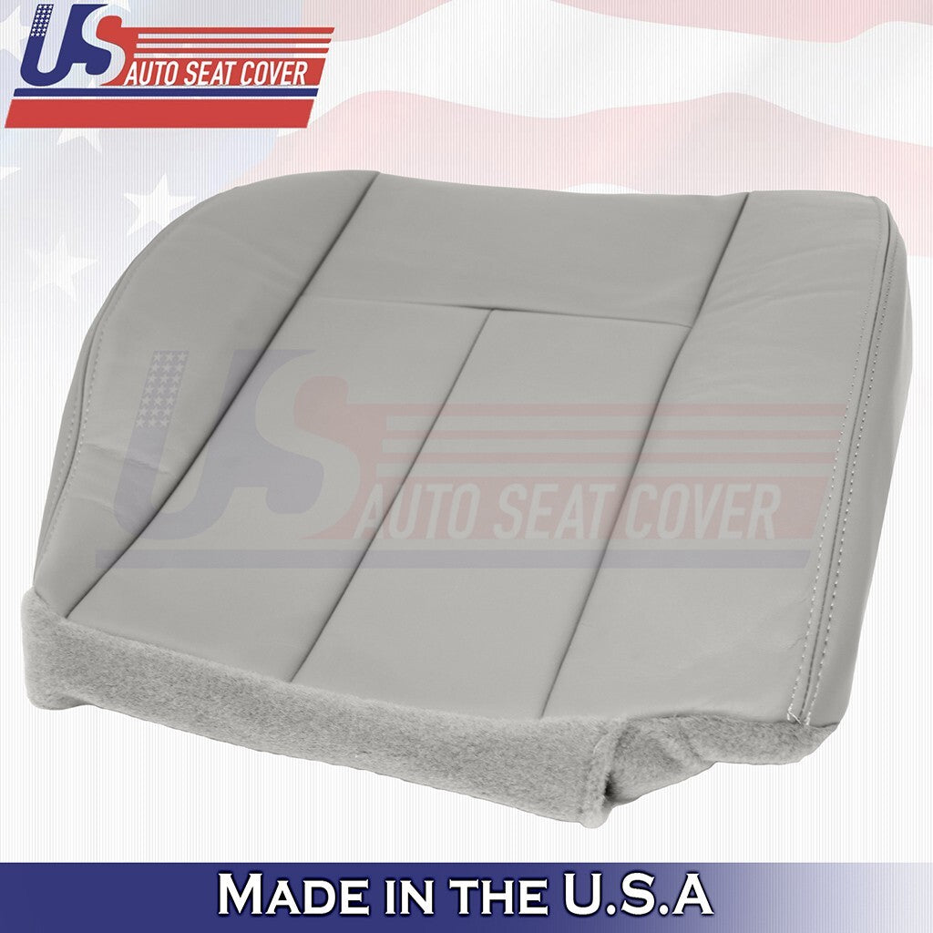 2005 TO 2009 FITS GMC Envoy Passenger Bottom Leather Seat Cover Light Gray