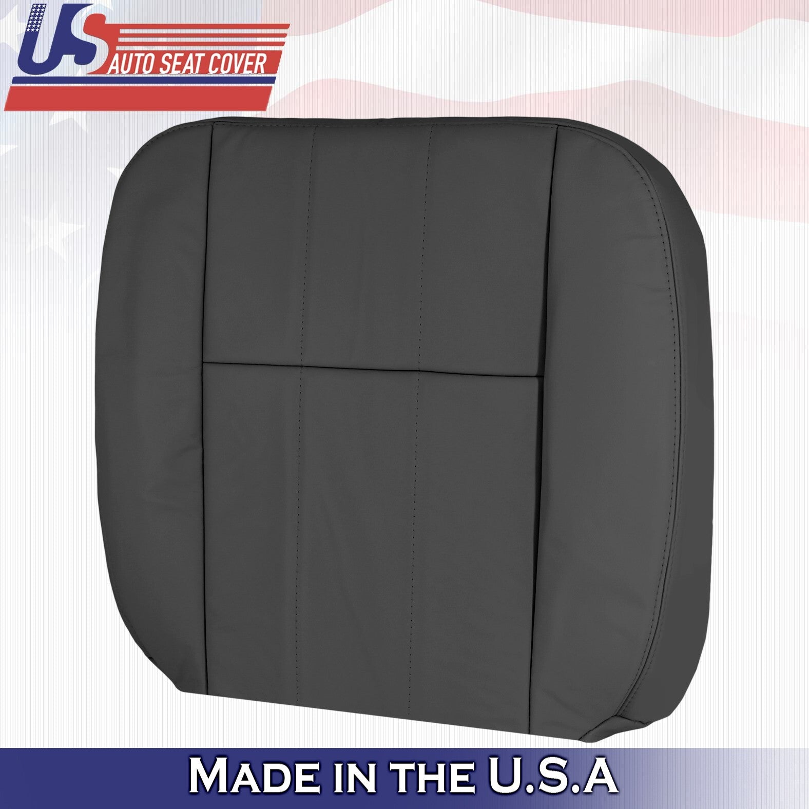 2003 2004 For Mercury Grand Marquis Driver Top & Bottom Leather Seat Covers BLK
